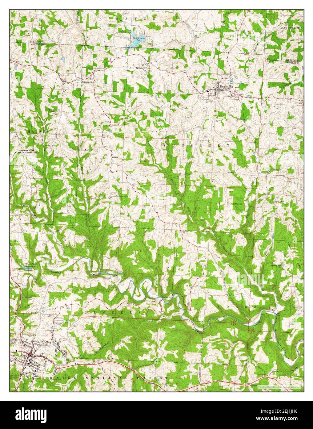 Map of woodsfield ohio Cut Out Stock Images & Pictures Alamy