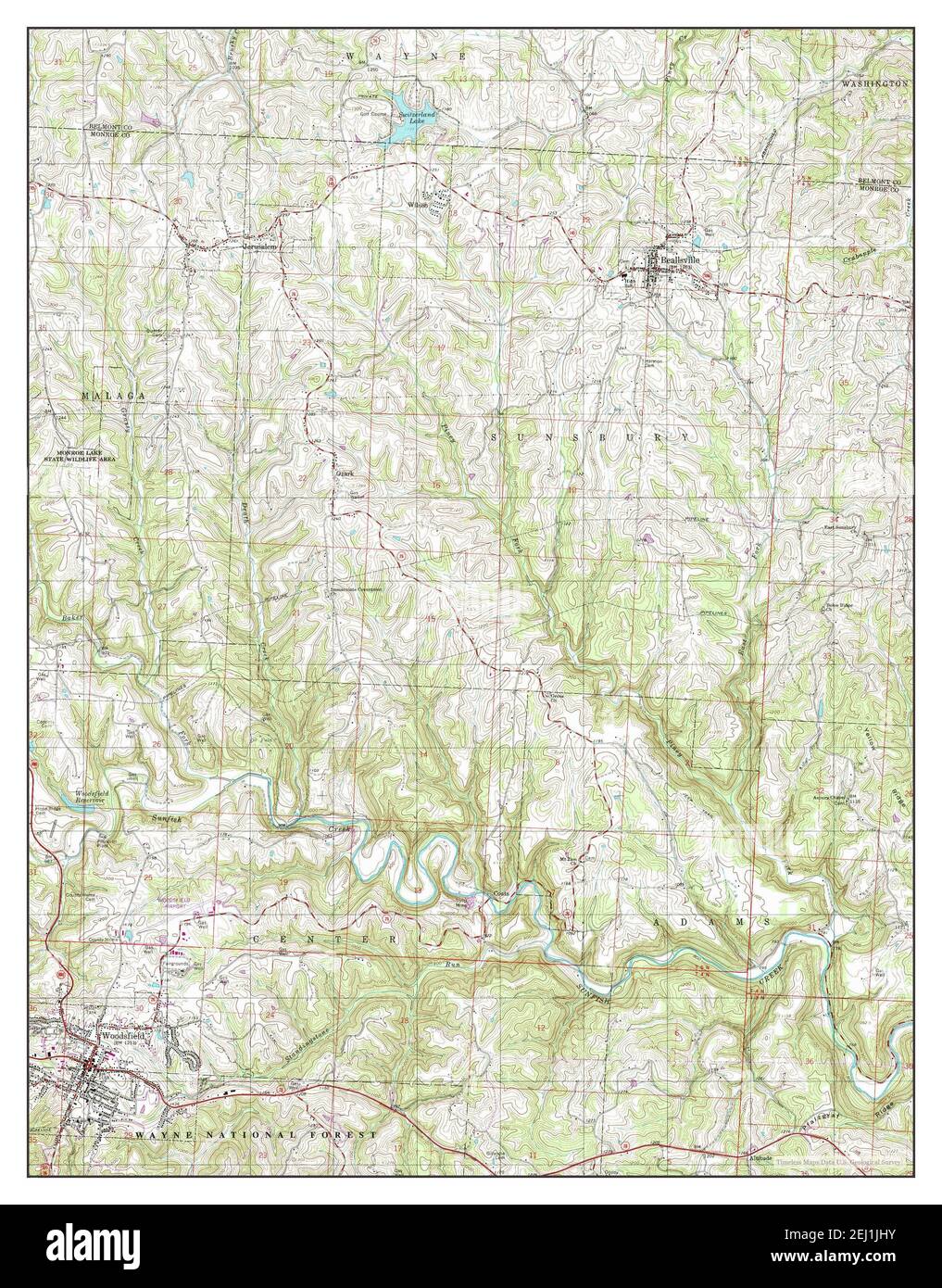 Woodsfield ohio map hires stock photography and images Alamy