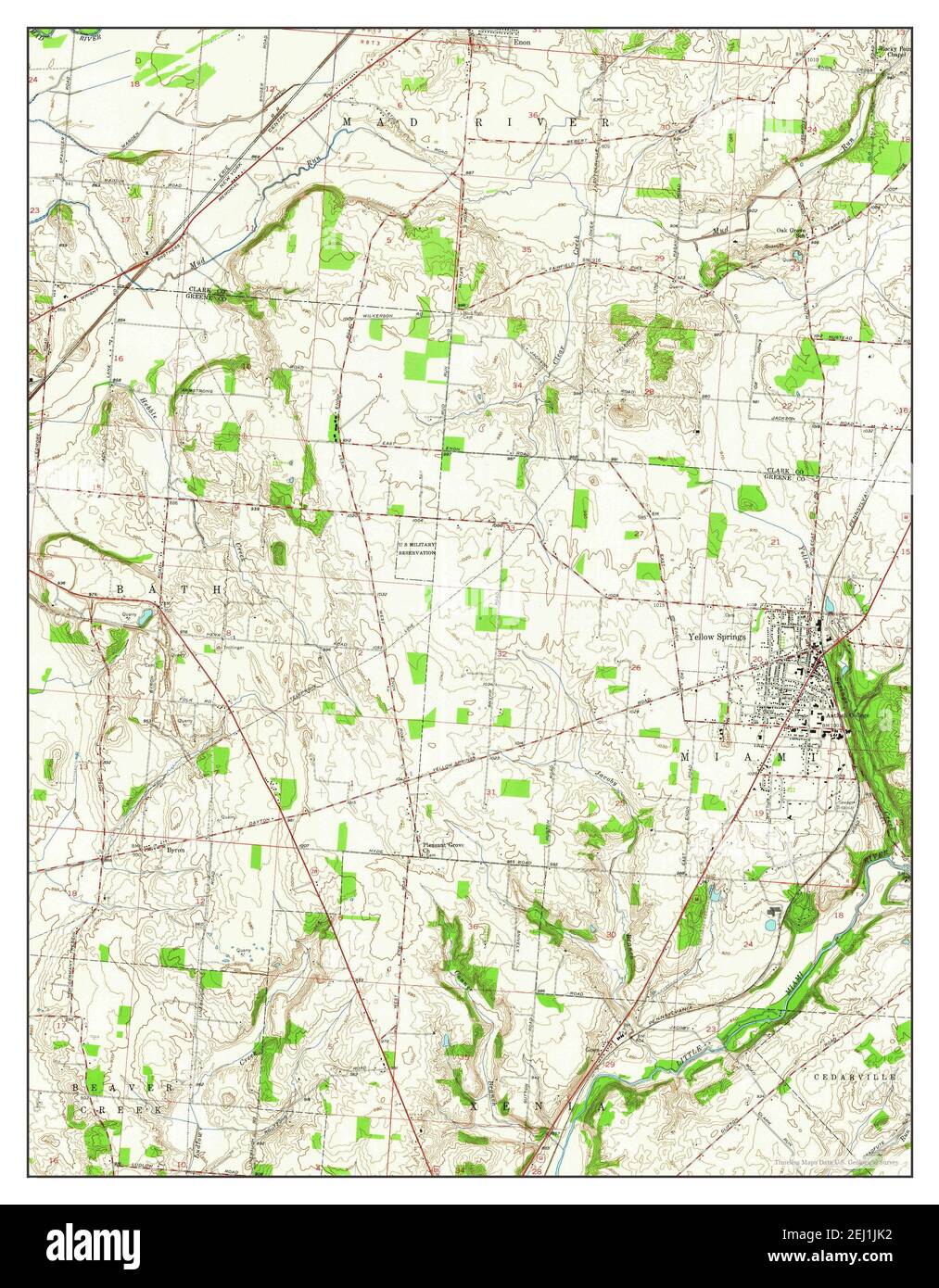 Yellow Springs Ohio High Resolution Stock Photography And Images Alamy Yellow Springs Ohio Map