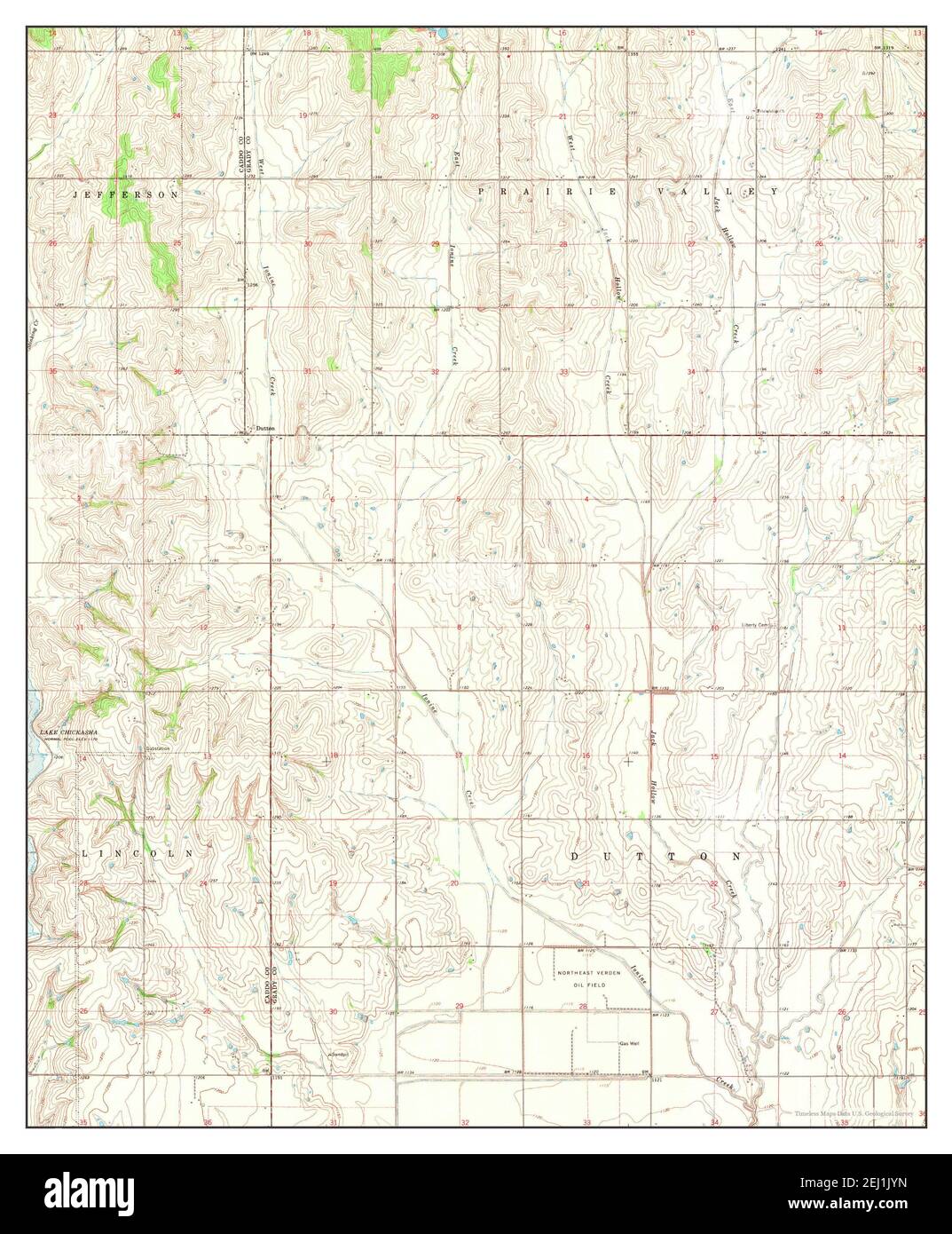 Anadarko NE, Oklahoma, map 1968, 124000, United States of America by