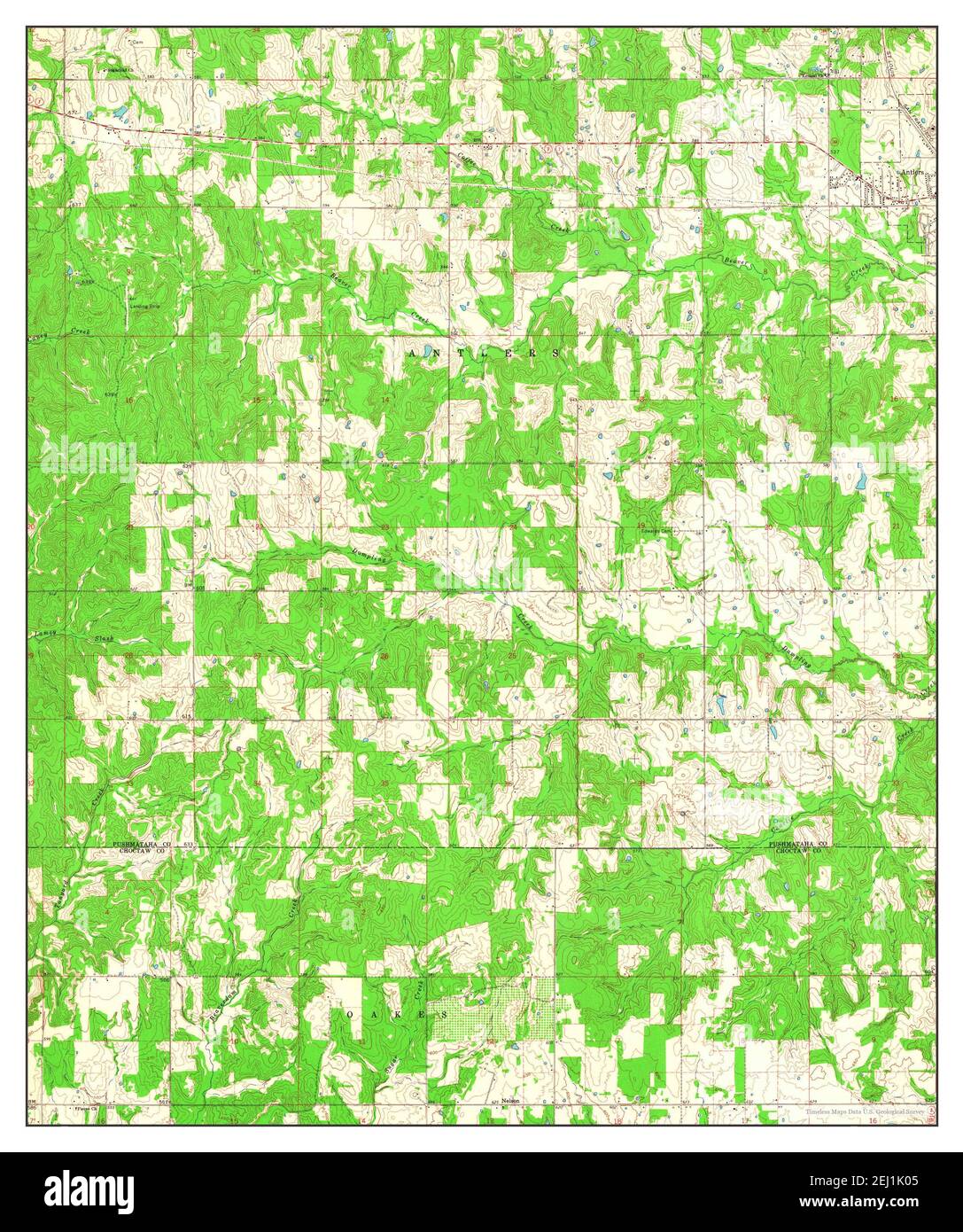 Antlers West, Oklahoma, map 1961, 124000, United States of America by Timeless Maps, data U.S