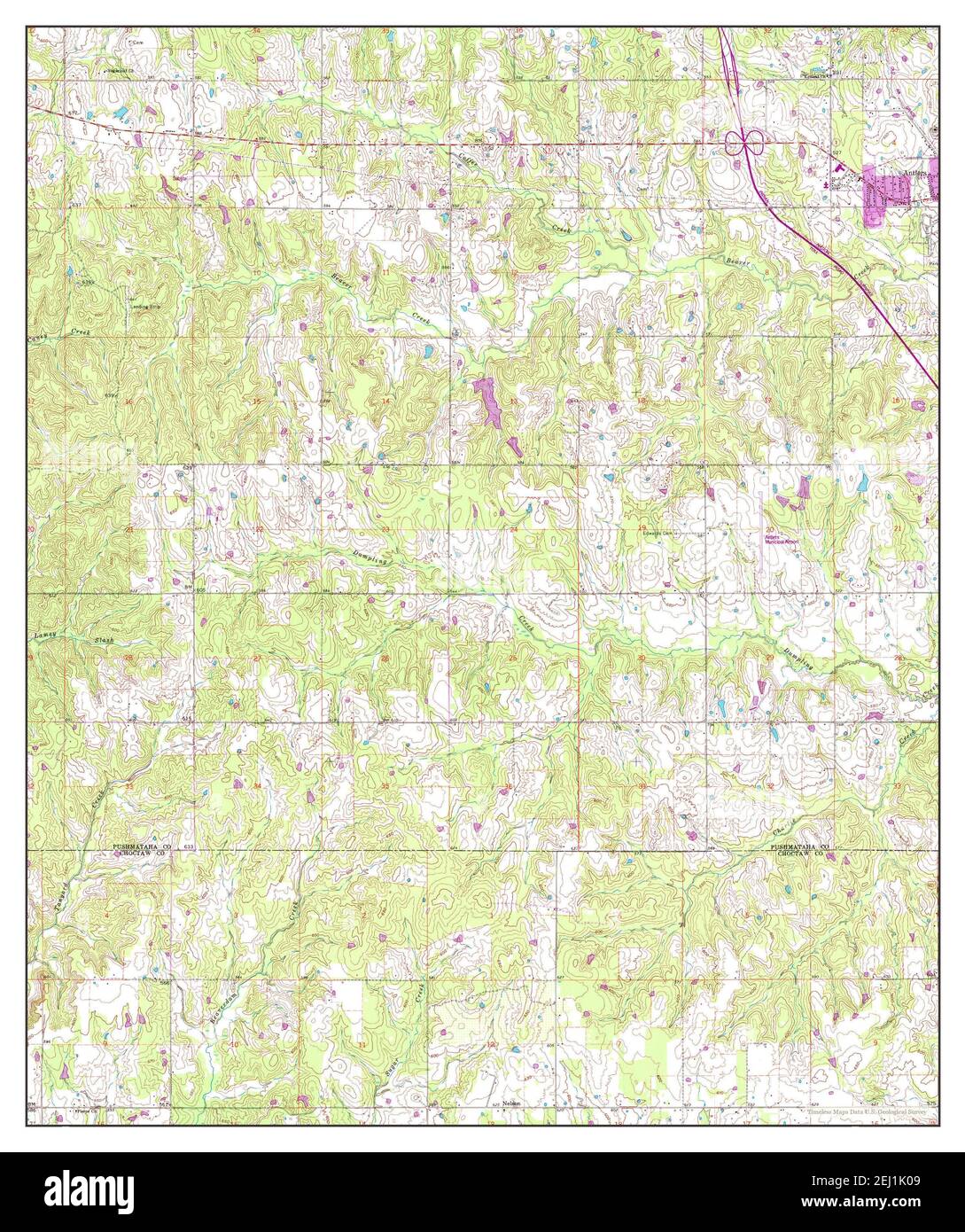 Antlers West, Oklahoma, map 1961, 124000, United States of America by Timeless Maps, data U.S