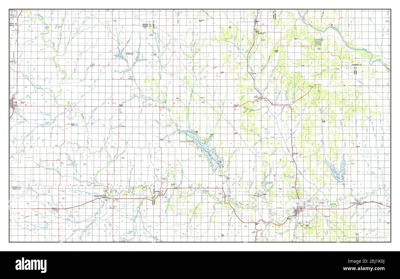 Anadarko, Oklahoma, map 1986, 1:100000, United States of America by Timeless Maps, data U.S. Geological Survey Stock Photo