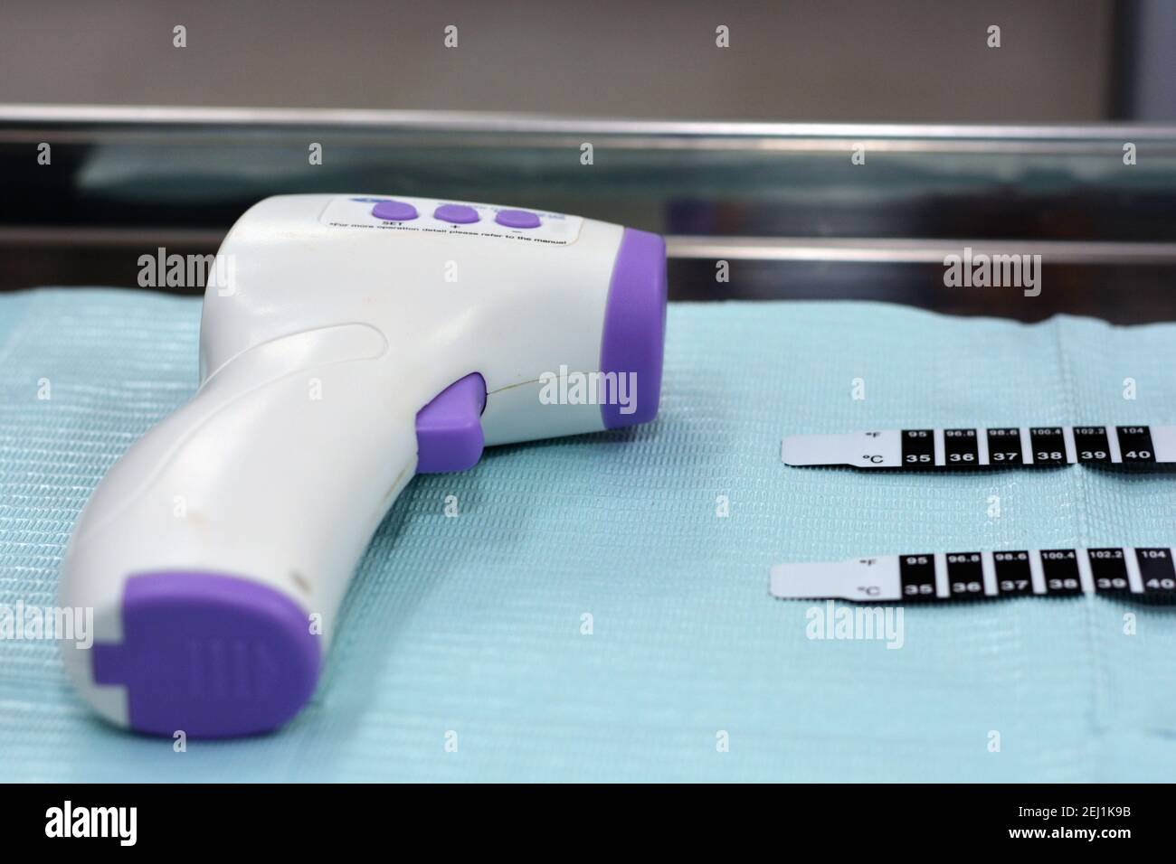 Non contact infrared forehead digital thermometer,. strip contact