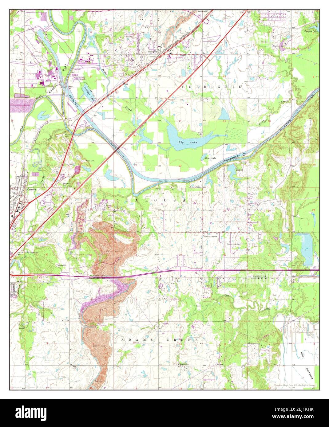 Catoosa, Oklahoma, map 1963, 124000, United States of America by