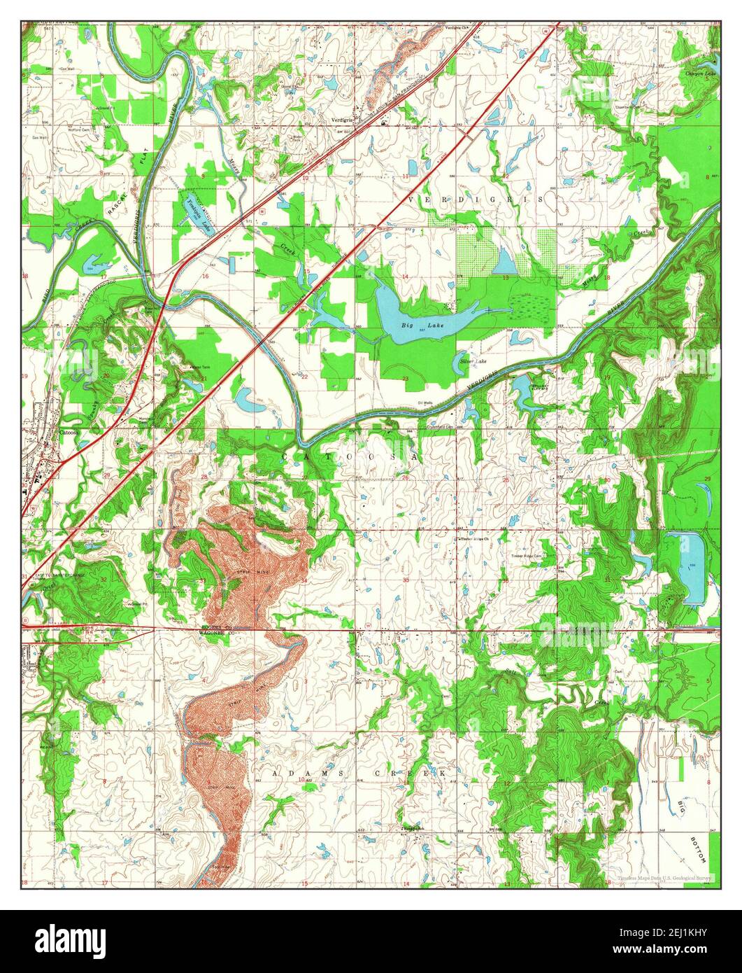Catoosa, Oklahoma, map 1963, 124000, United States of America by