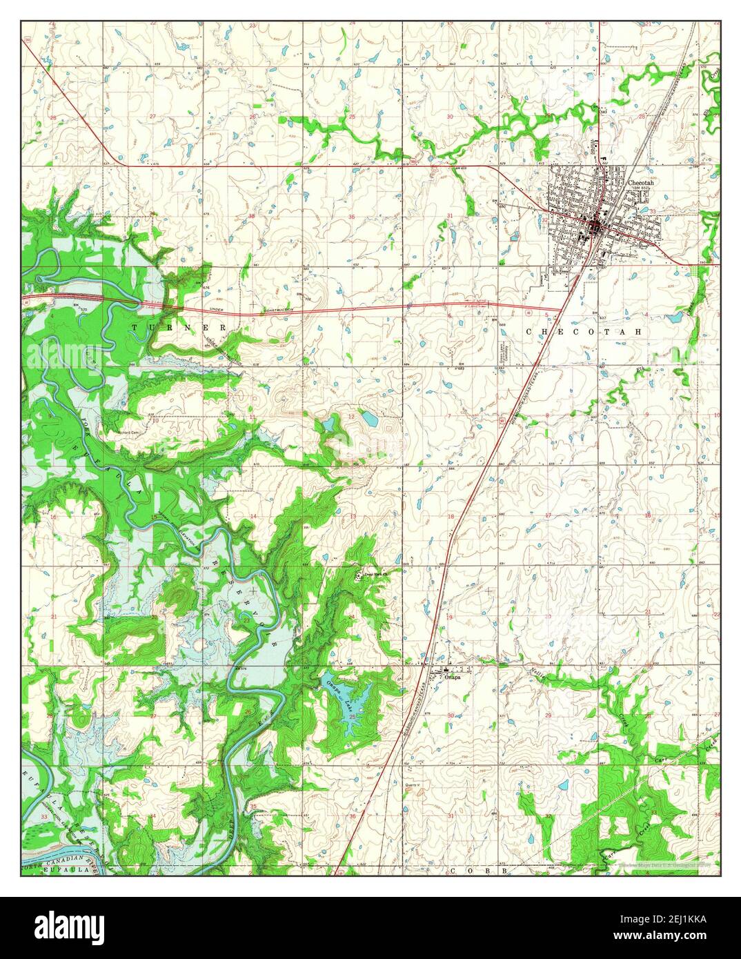 Map of checotah Cut Out Stock Images & Pictures Alamy