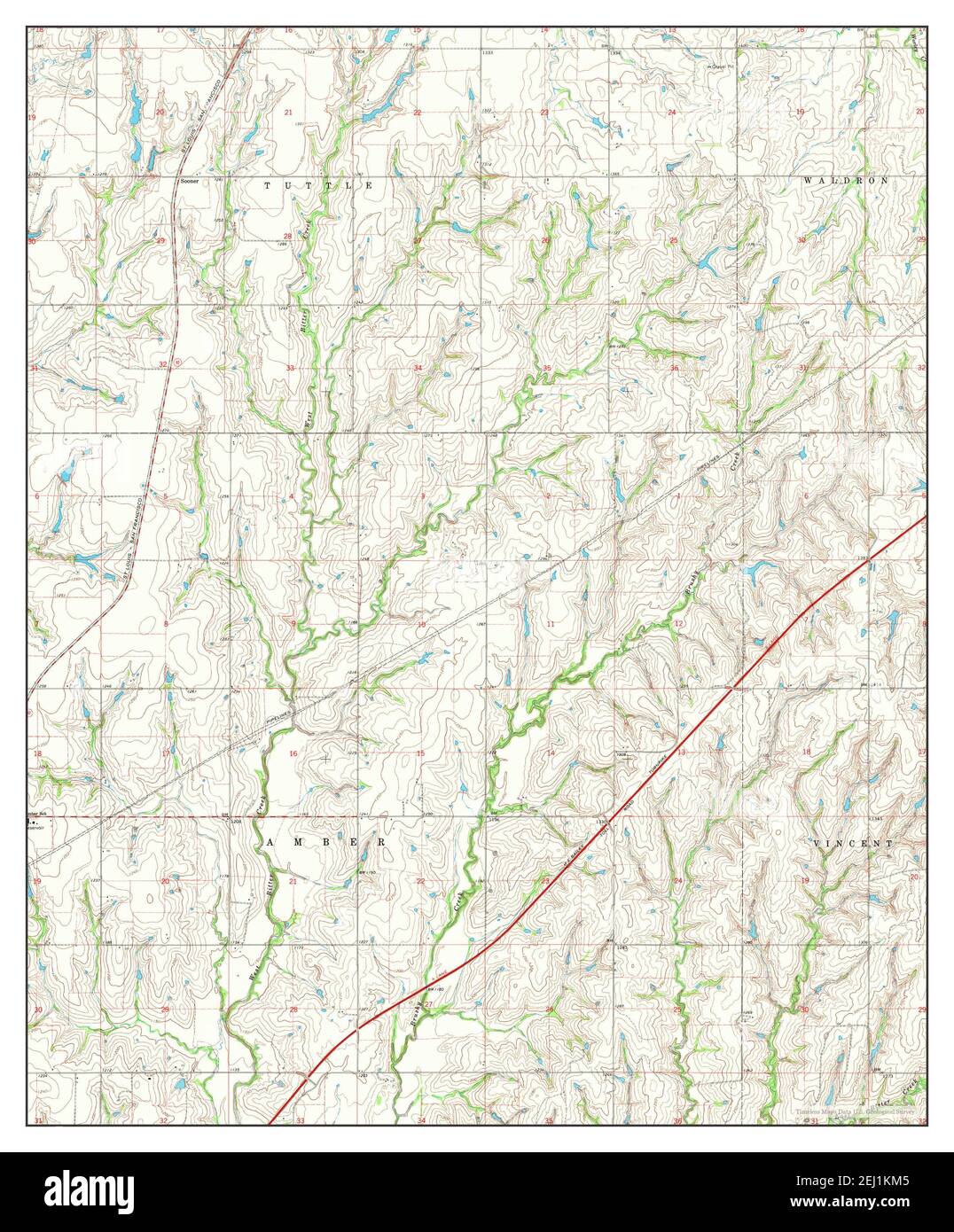1966 Map of Chickasha, Oklahoma