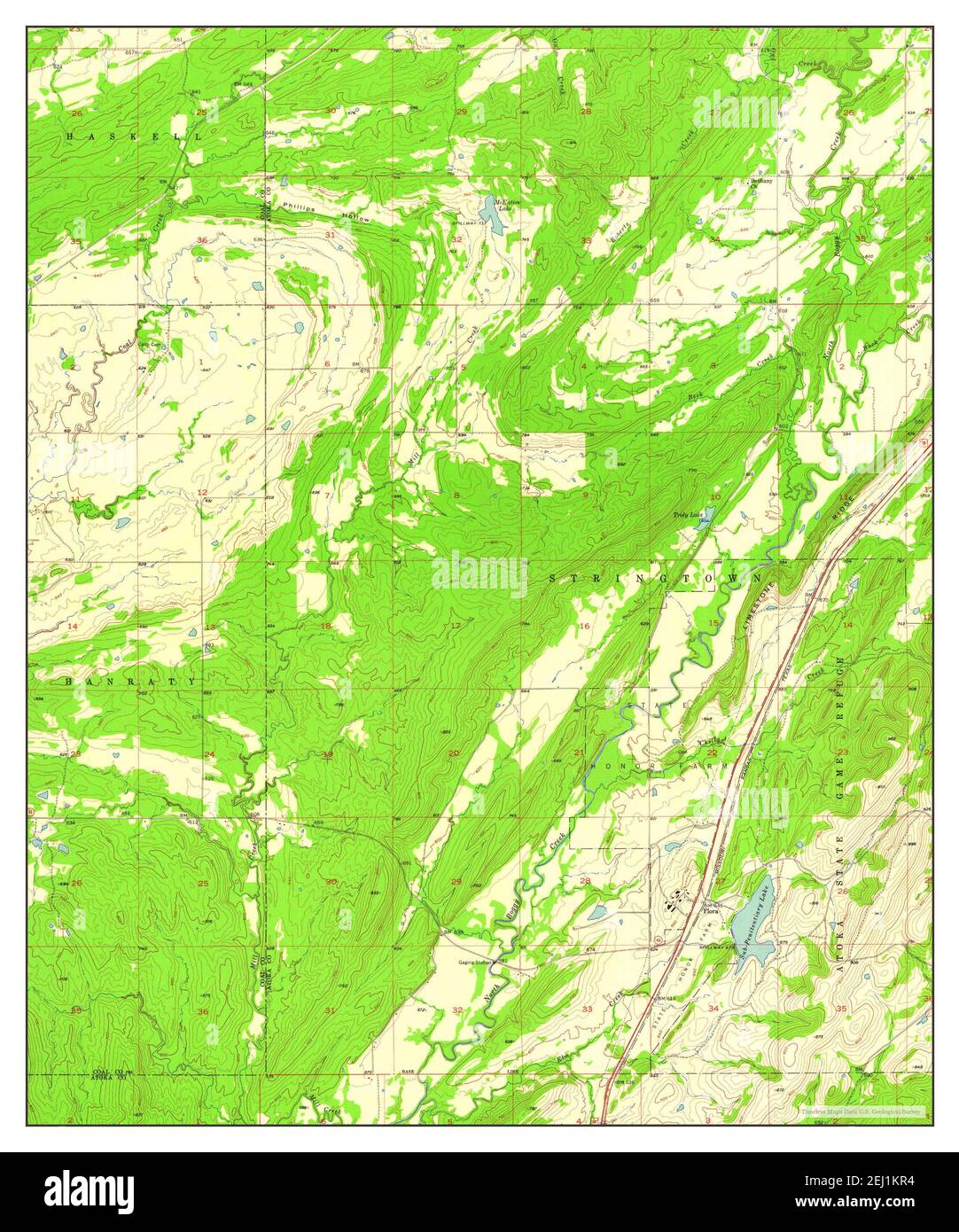 Coalgate SE, Oklahoma, map 1957, 124000, United States of America by