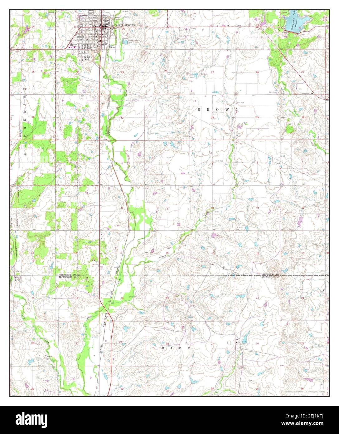 Map of comanche oklahoma hires stock photography and images Alamy