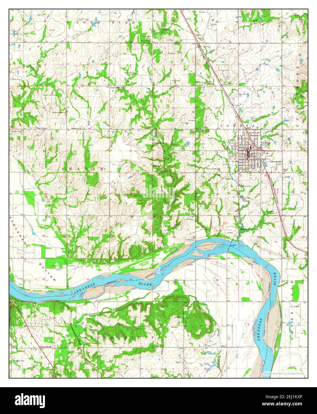 Coweta, Oklahoma, map 1963, 124000, United States of America by