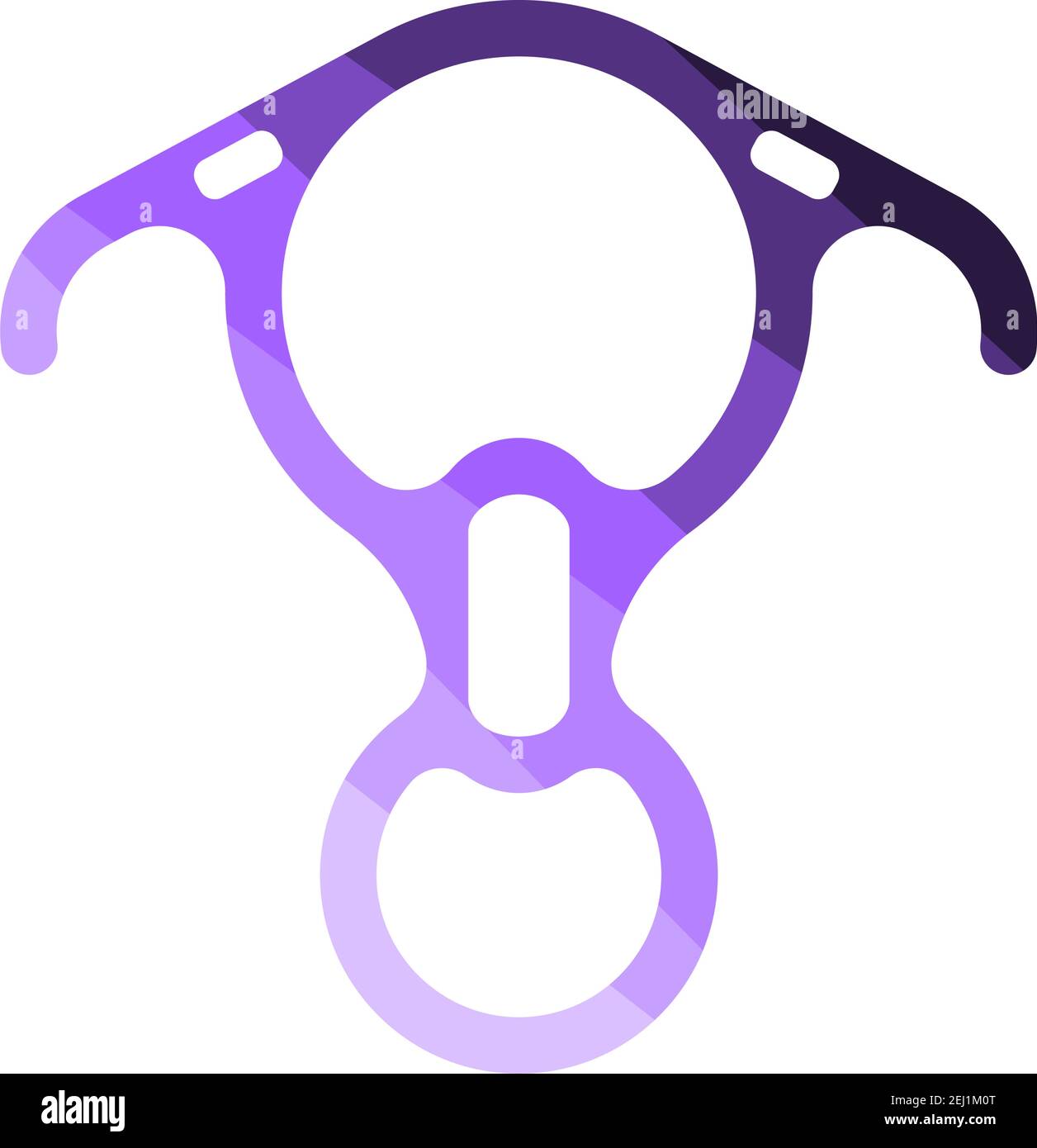 Alpinist Descender Icon. Flat Color Ladder Design. Vector Illustration ...