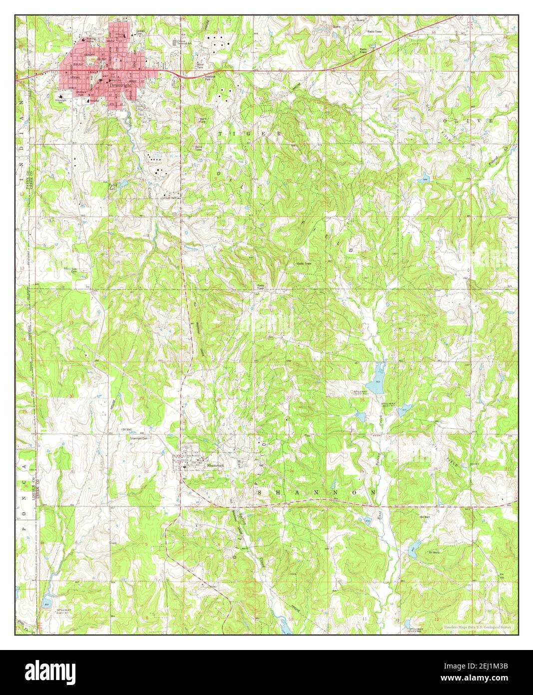 Map of drumright Cut Out Stock Images & Pictures Alamy