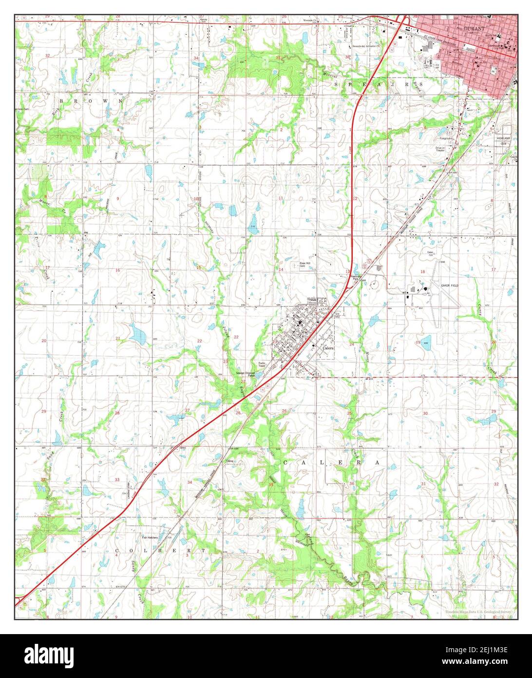 Map of durant oklahoma hi-res stock photography and images - Alamy