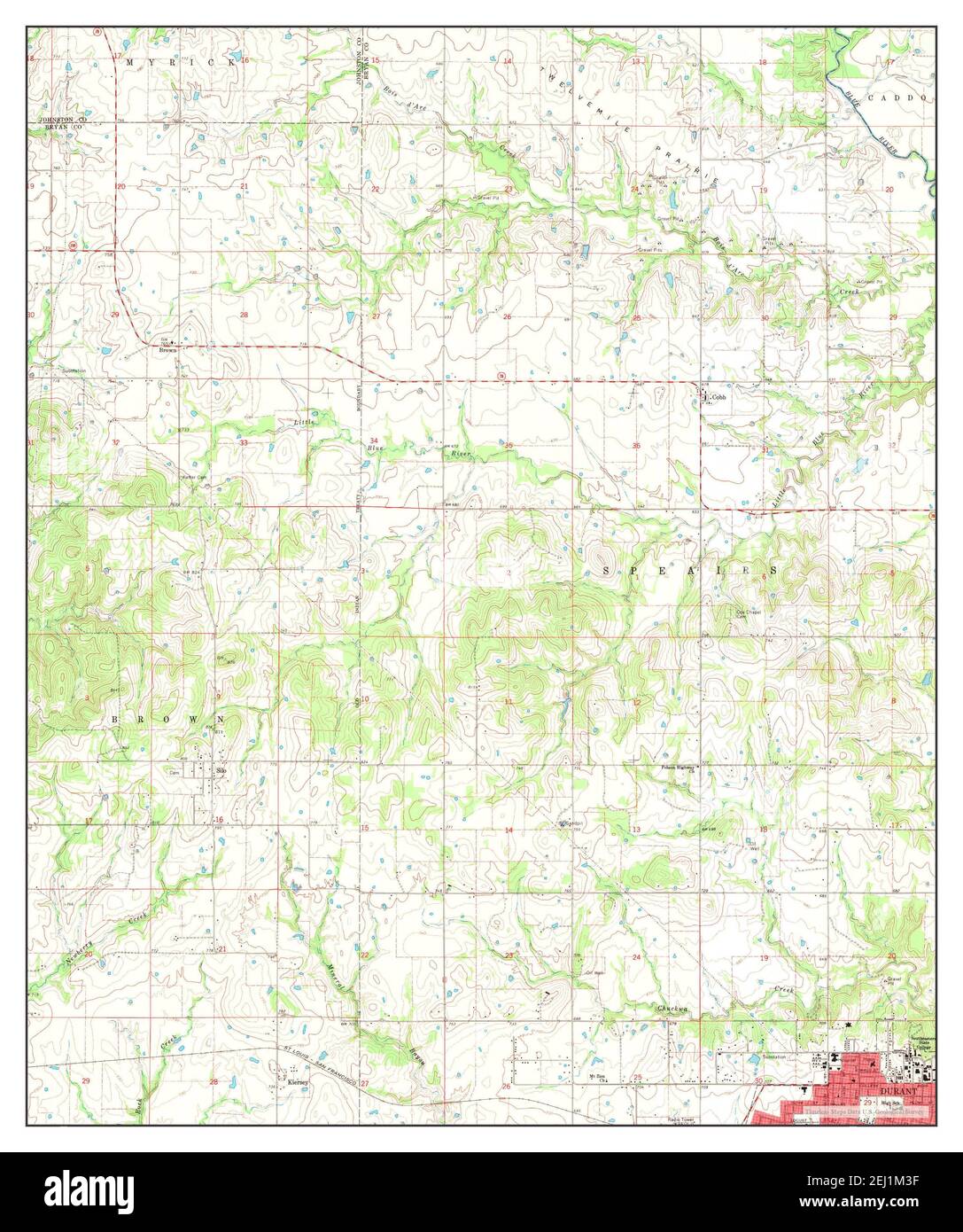 Map of durant oklahoma hi-res stock photography and images - Alamy
