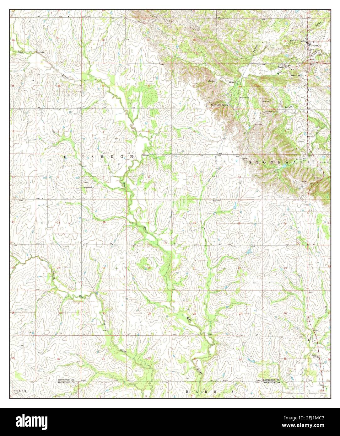 Fittstown, Oklahoma, map 1967, 124000, United States of America by