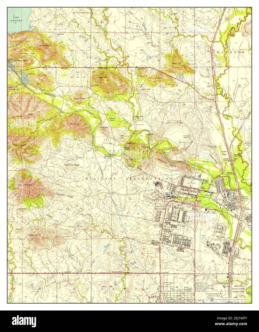 Fort Sill Oklahoma Map Fort Sill, Oklahoma, Map 1949, 1:24000, United States Of America By  Timeless Maps, Data U.s. Geological Survey Stock Photo - Alamy