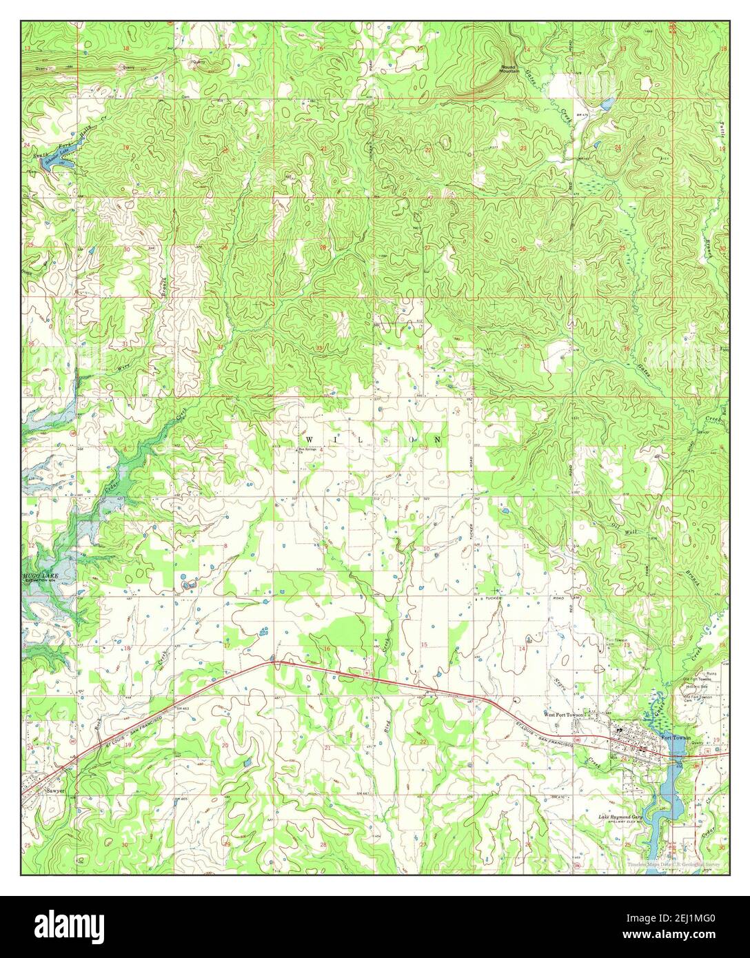 Map of towson oklahoma Cut Out Stock Images & Pictures Alamy