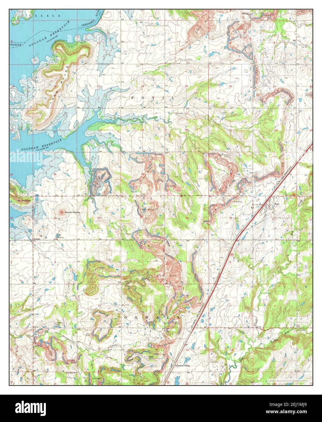 Foyil, Oklahoma, map 1970, 124000, United States of America by