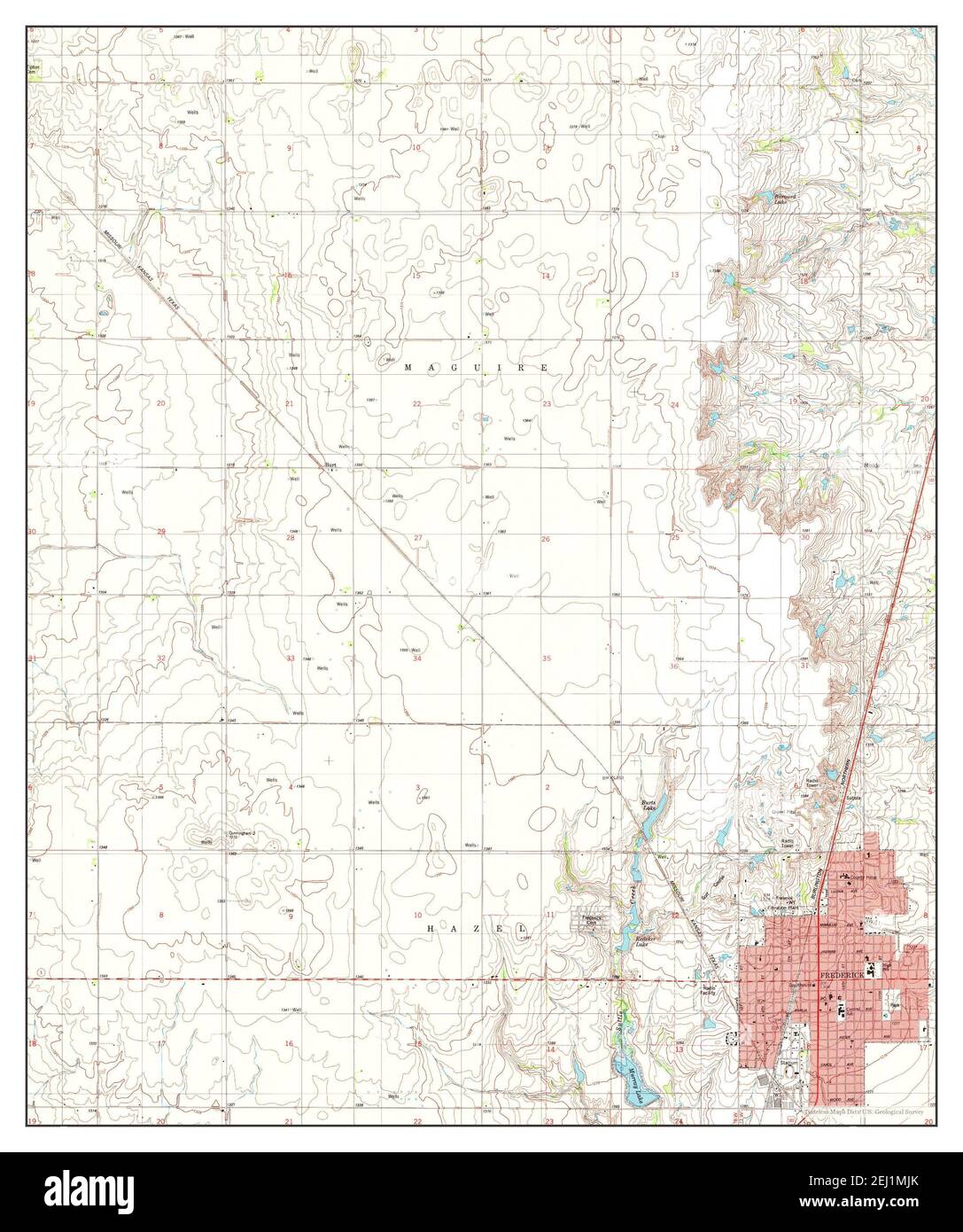 Frederick, Oklahoma, map 1984, 124000, United States of America by