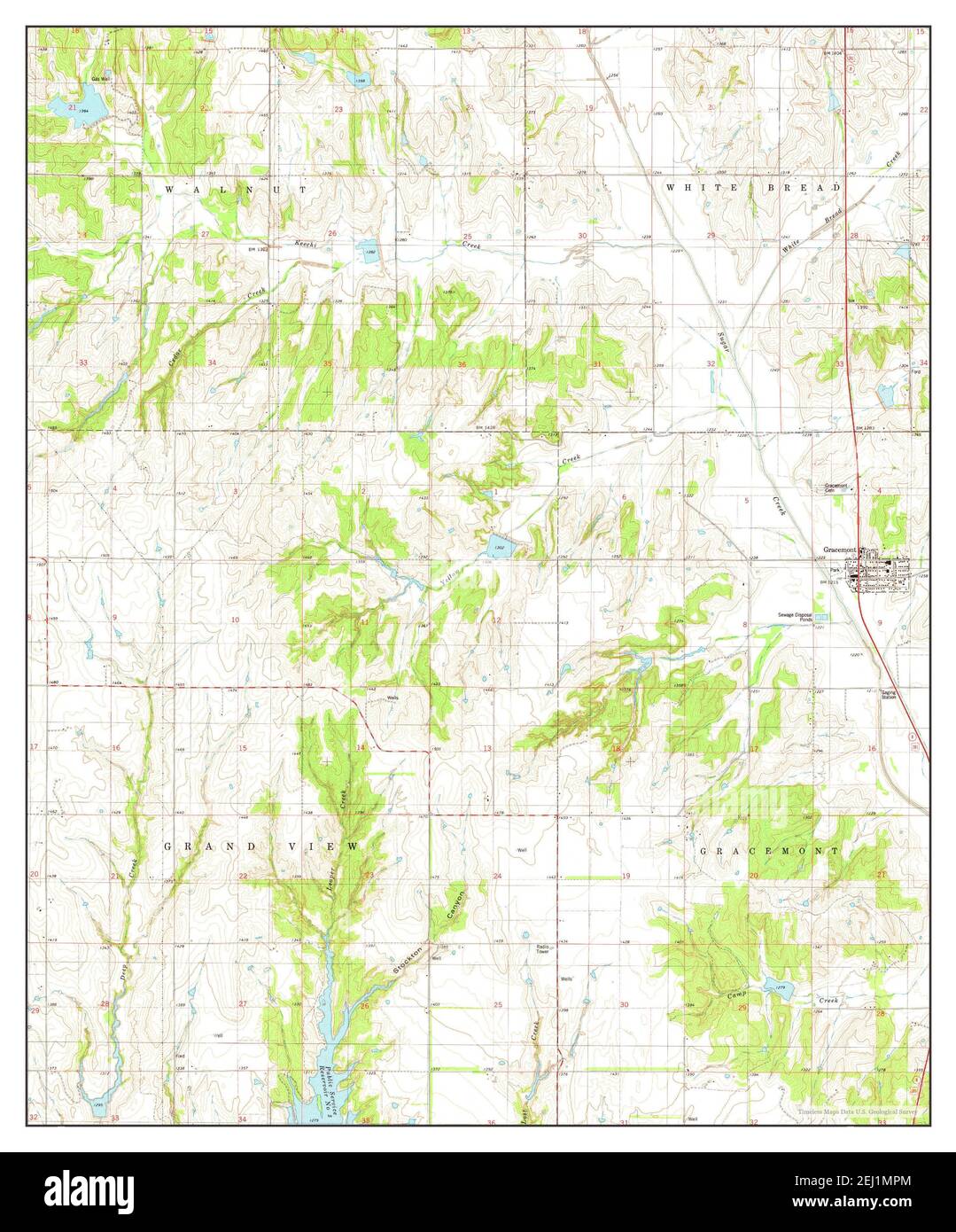 Gracemont, Oklahoma, map 1979, 124000, United States of America by Timeless Maps, data U.S