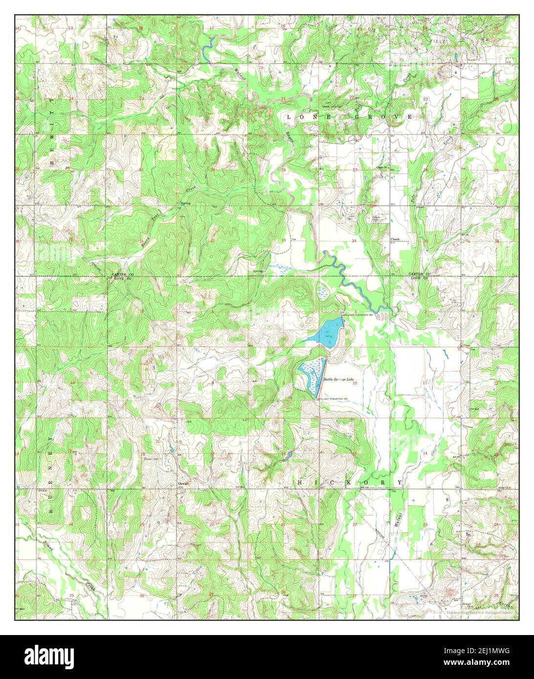 Healdton SE, Oklahoma, map 1969, 124000, United States of America by