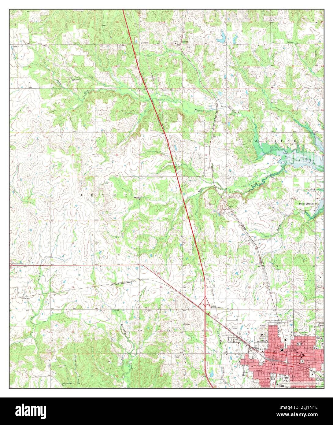 Hugo oklahoma map Cut Out Stock Images & Pictures Alamy