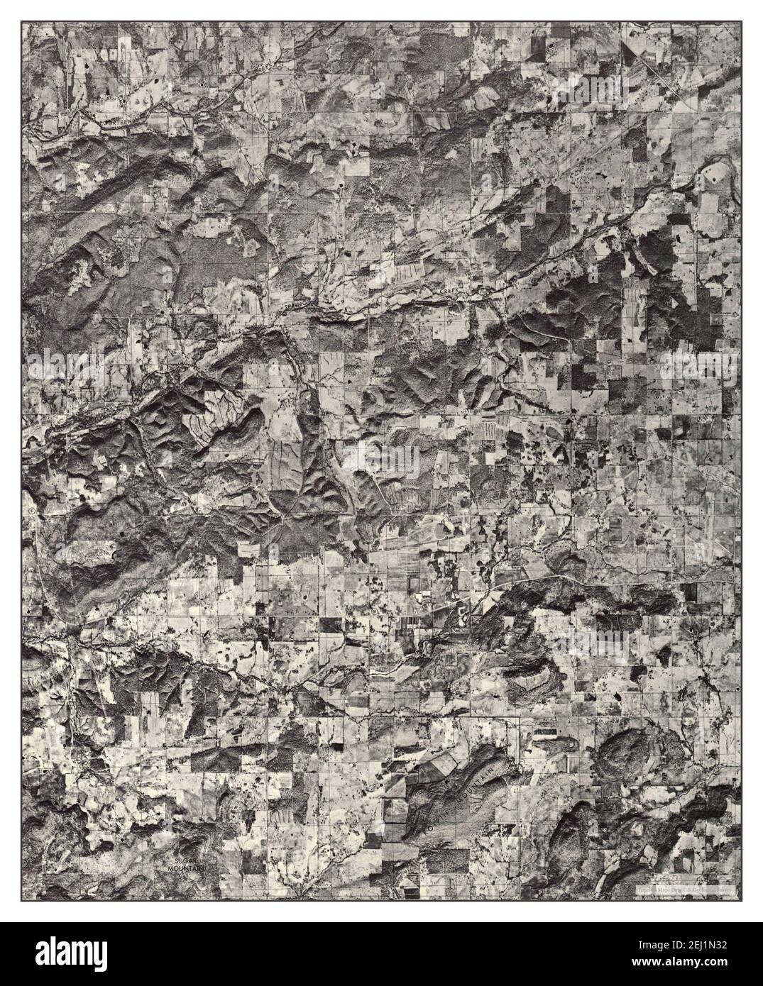 Hulbert NE, Oklahoma, map 1972, 124000, United States of America by