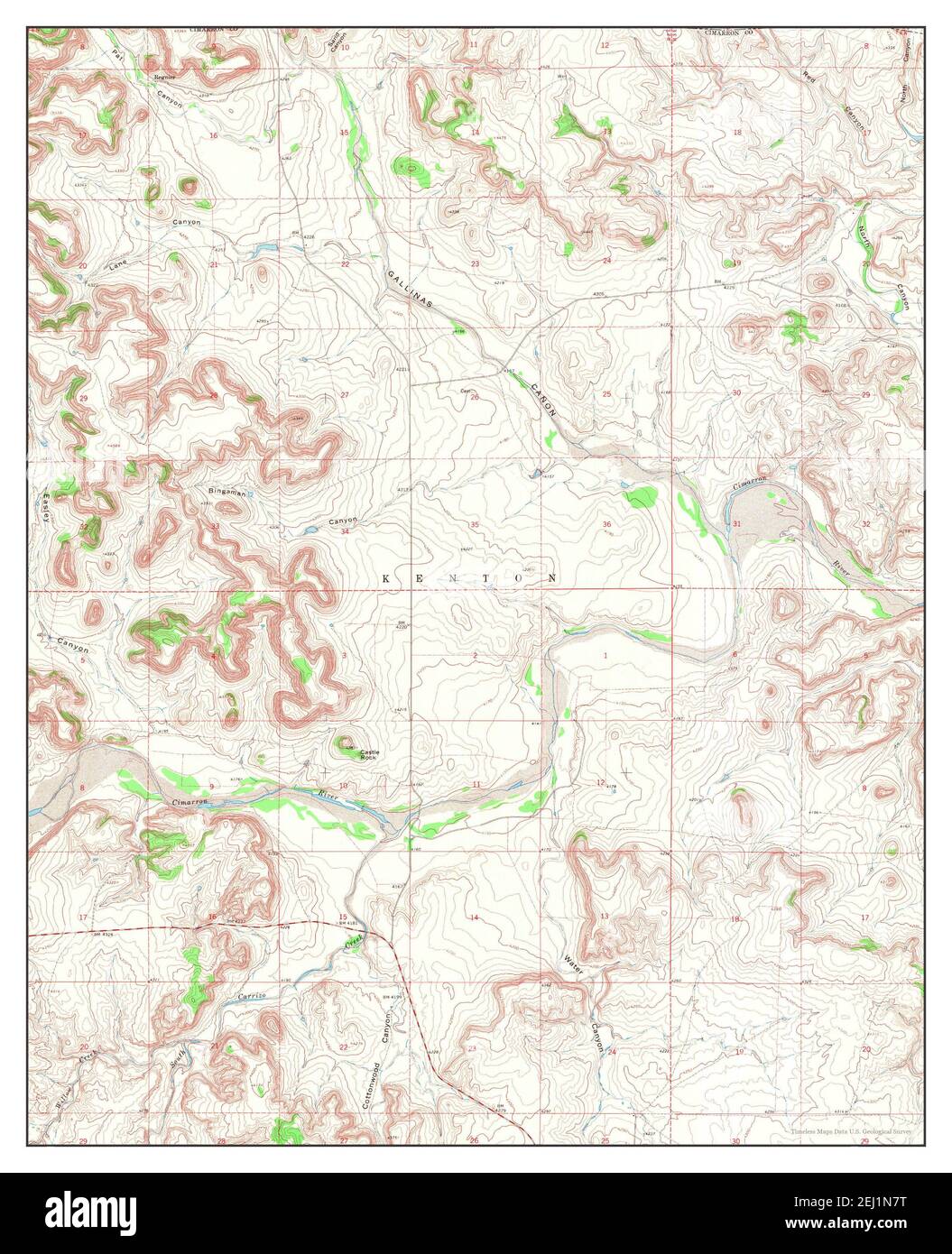 Kenton NE Oklahoma map 1969 - Kenton Ne Oklahoma Map 1969 124000 United States Of America By Timeless Maps Data Us Geological Survey 2EJ1N7T 