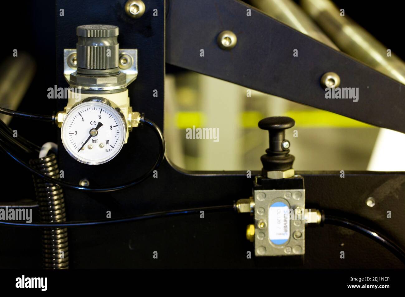 Mechanical watch showing the steam Manometer pressure Photo Stock Photo