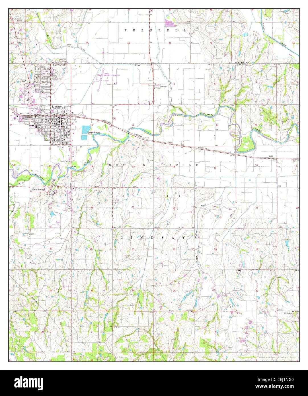 Lindsay oklahoma map Cut Out Stock Images & Pictures Alamy