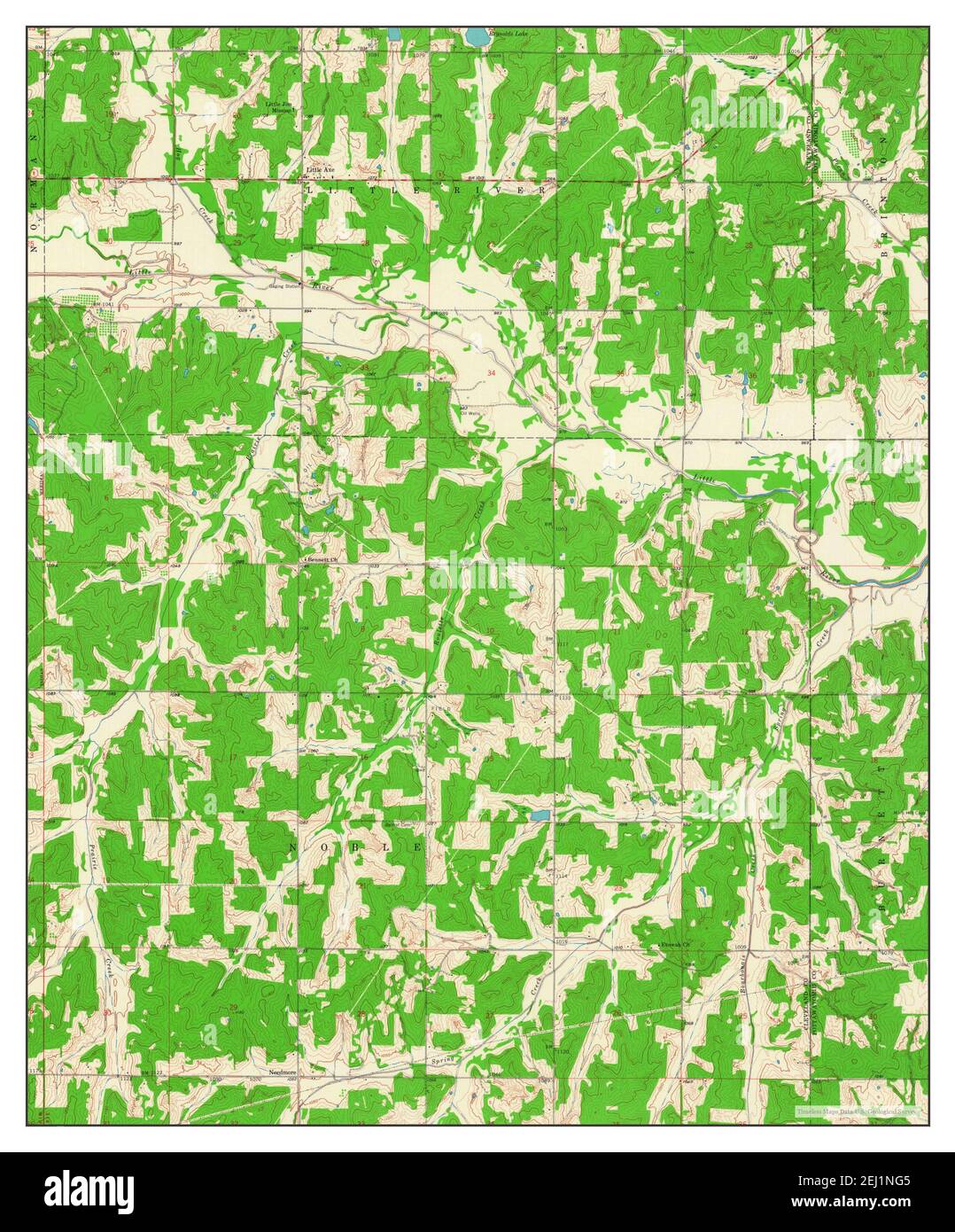 Little Axe, Oklahoma, map 1958, 124000, United States of America by Timeless Maps, data U.S