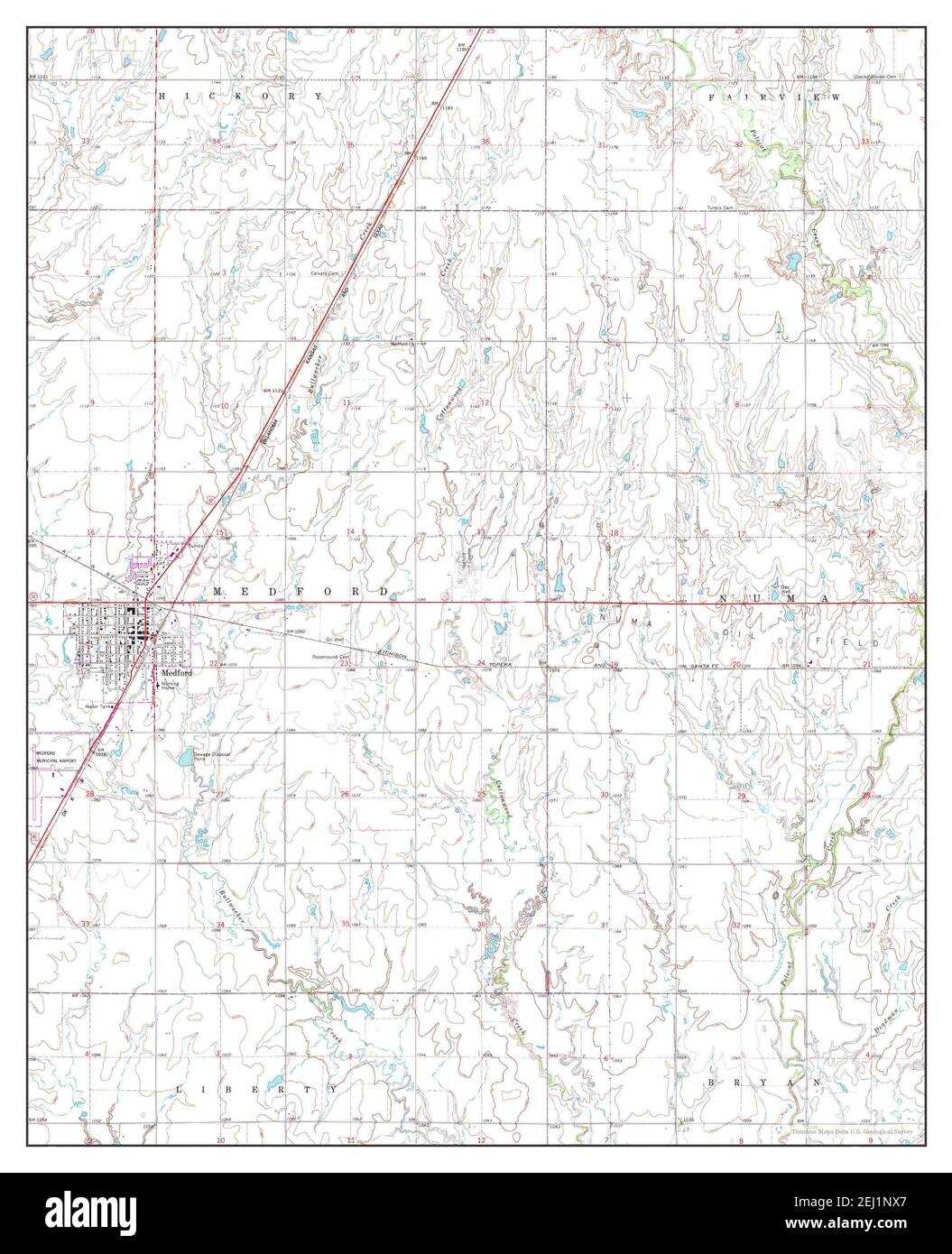 Medford, Oklahoma, map 1968, 124000, United States of America by