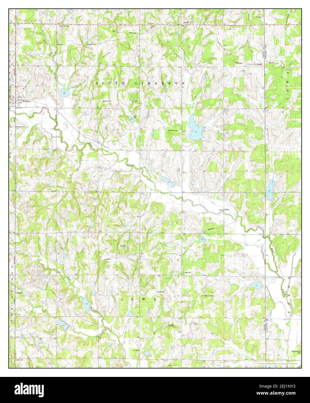 Meridian, Oklahoma, map 1978, 124000, United States of America by