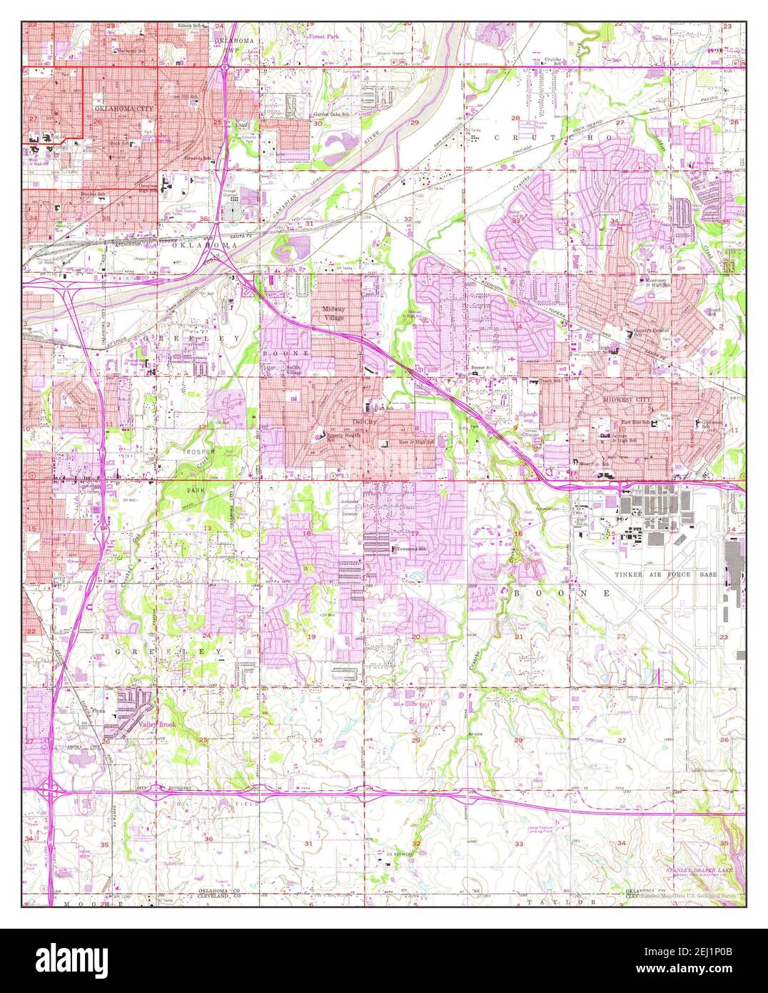 Midwest City Oklahoma Map 1956 124000 United States Of America By Timeless Maps Data Us Geological Survey 2EJ1P0B 
