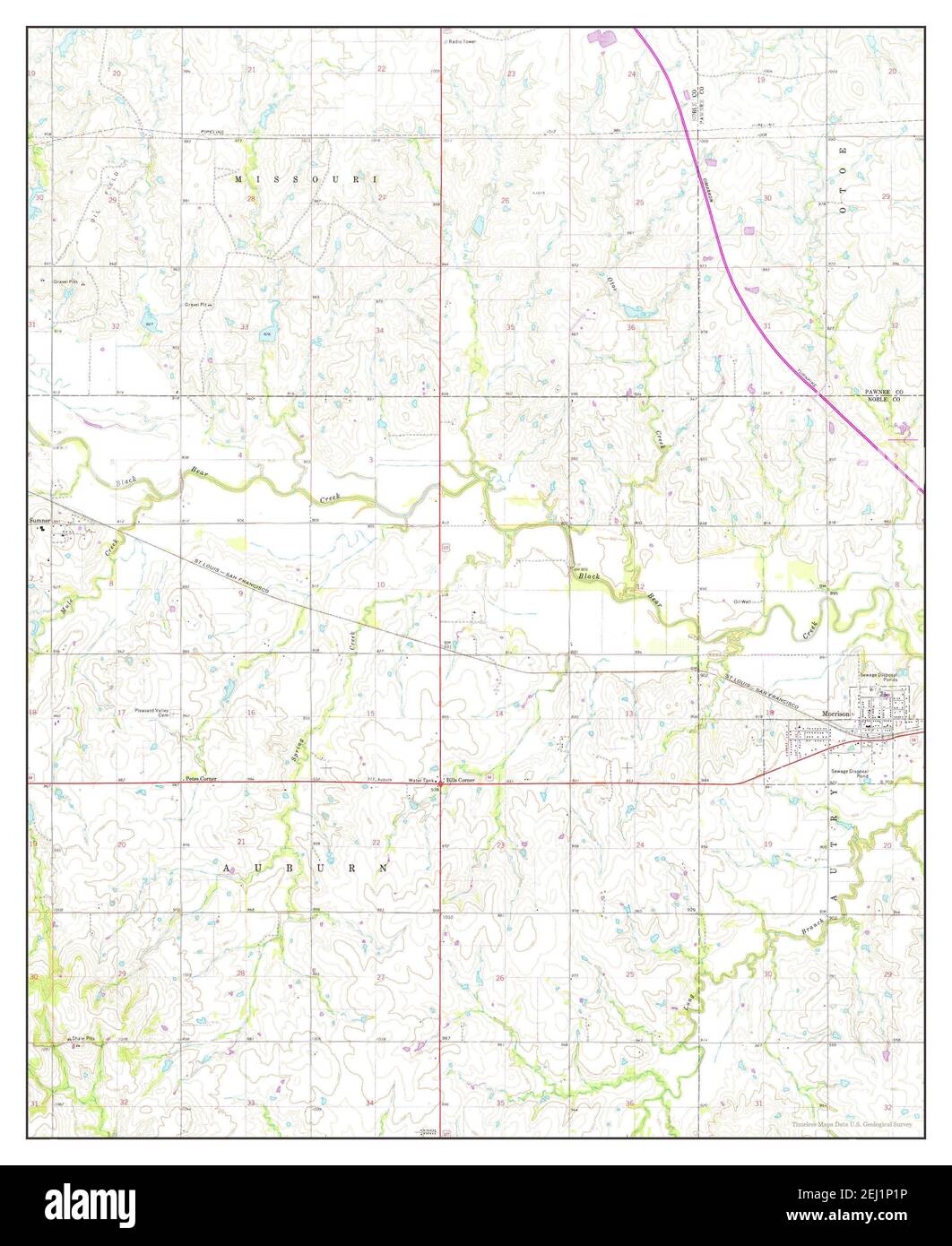 Morrison Oklahoma Map 1972 124000 United States Of America By Timeless Maps Data Us Geological Survey 2EJ1P1P 