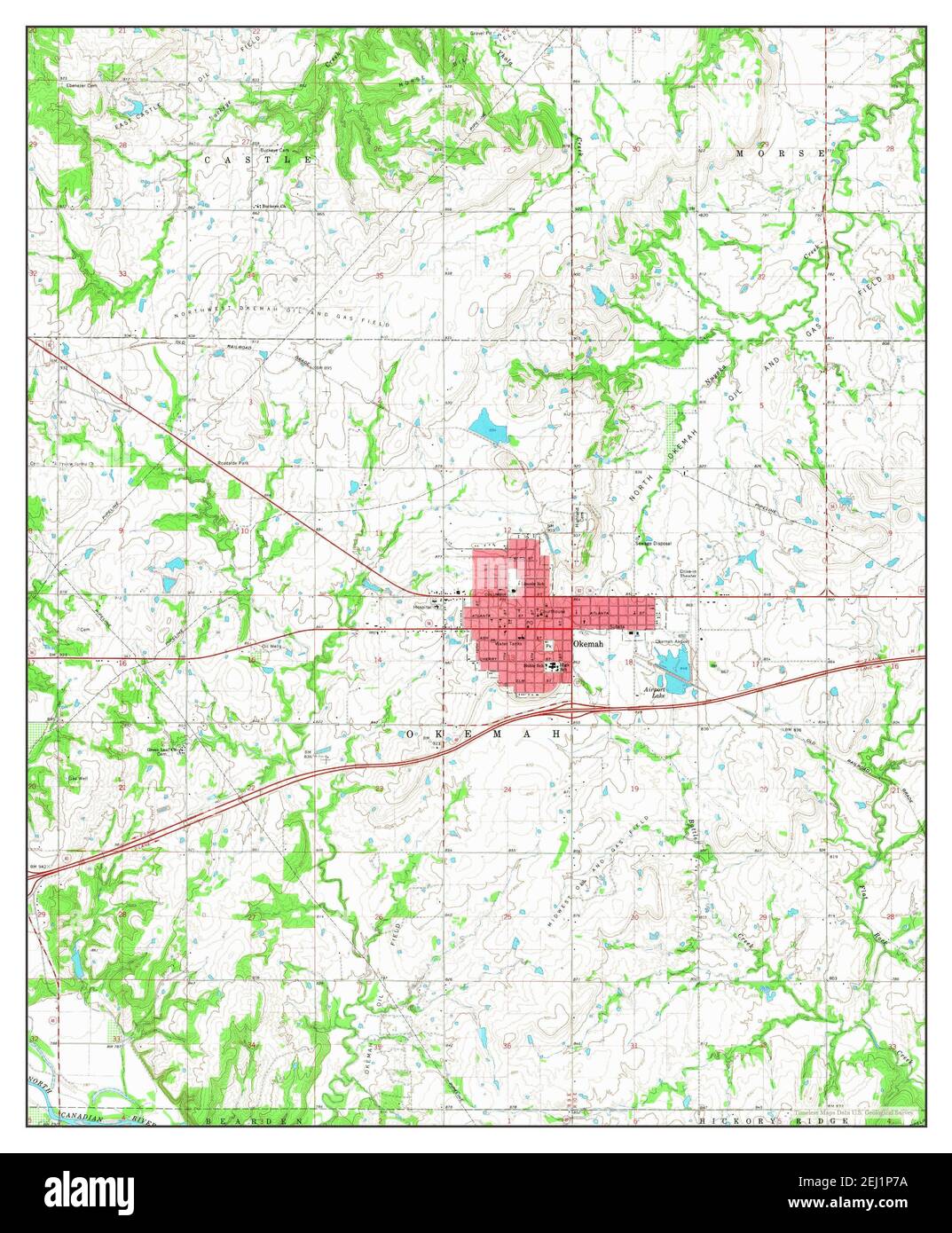 Map of okemah Cut Out Stock Images & Pictures Alamy
