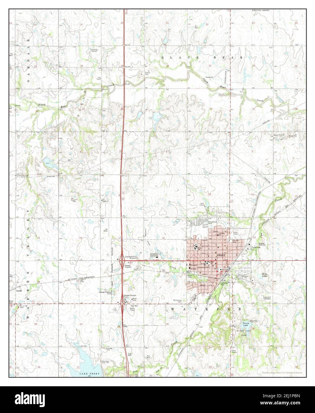 Map of perry oklahoma Cut Out Stock Images & Pictures Alamy