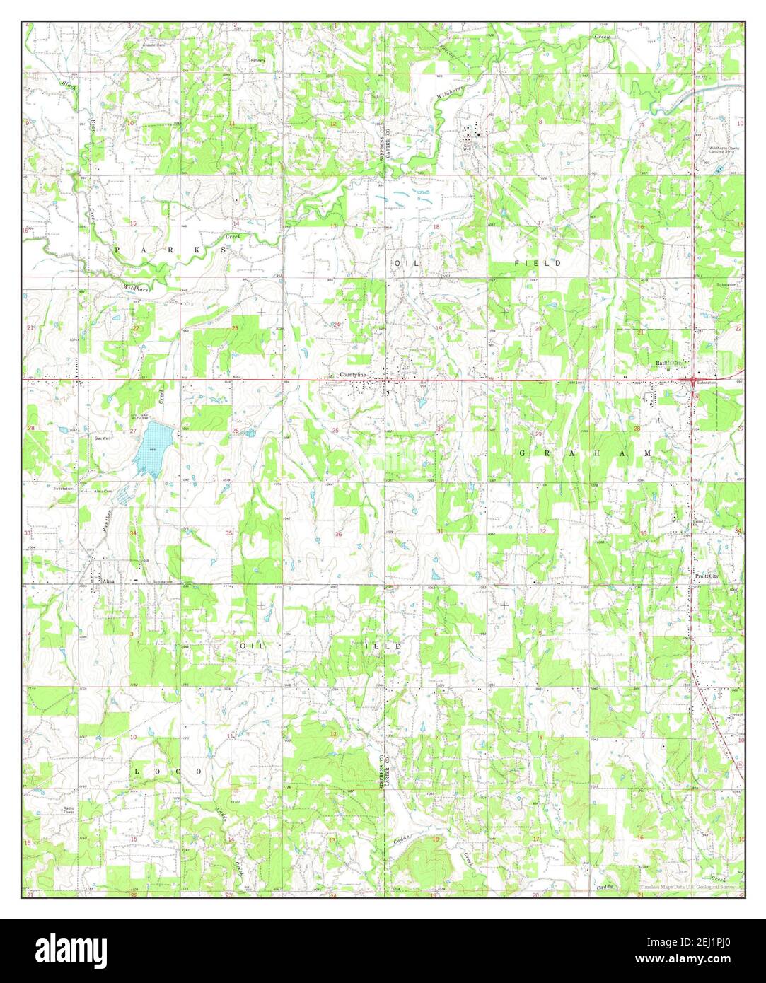 Ratliff City, Oklahoma, map 1974, 1:24000, United States of America by ...