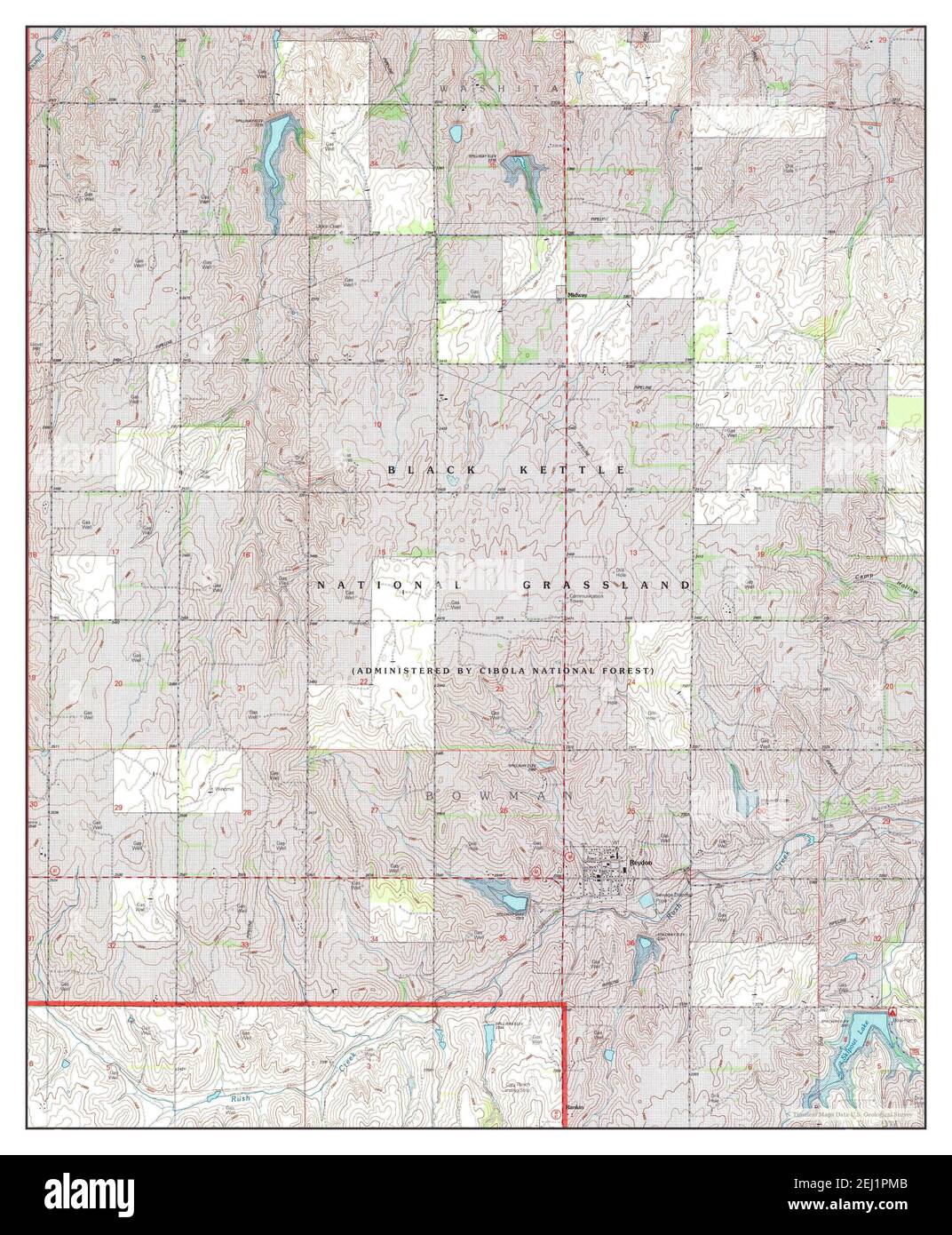 Reydon, Oklahoma, map 1998, 124000, United States of America by