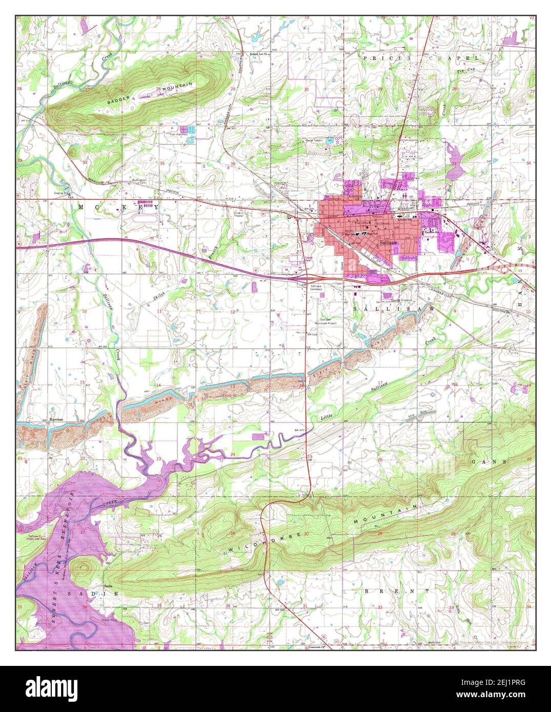 Sallisaw, Oklahoma, map 1967, 124000, United States of America by