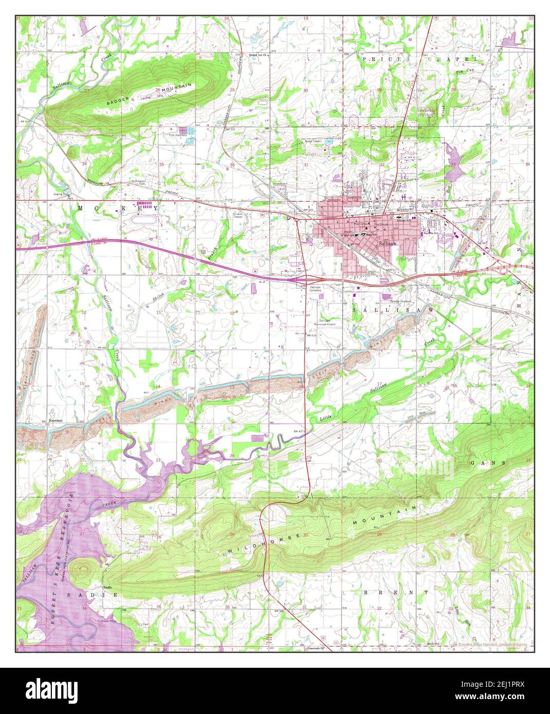 Sallisaw, Oklahoma, map 1967, 1:24000, United States of America by 
