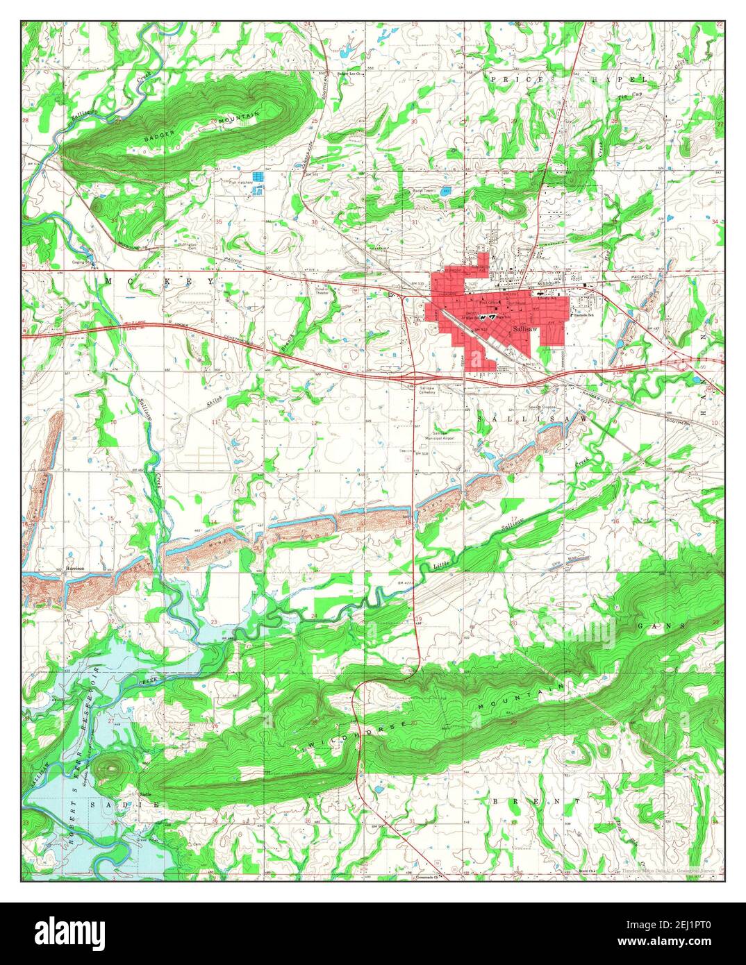 Sallisaw, Oklahoma, map 1967, 1:24000, United States of America by ...