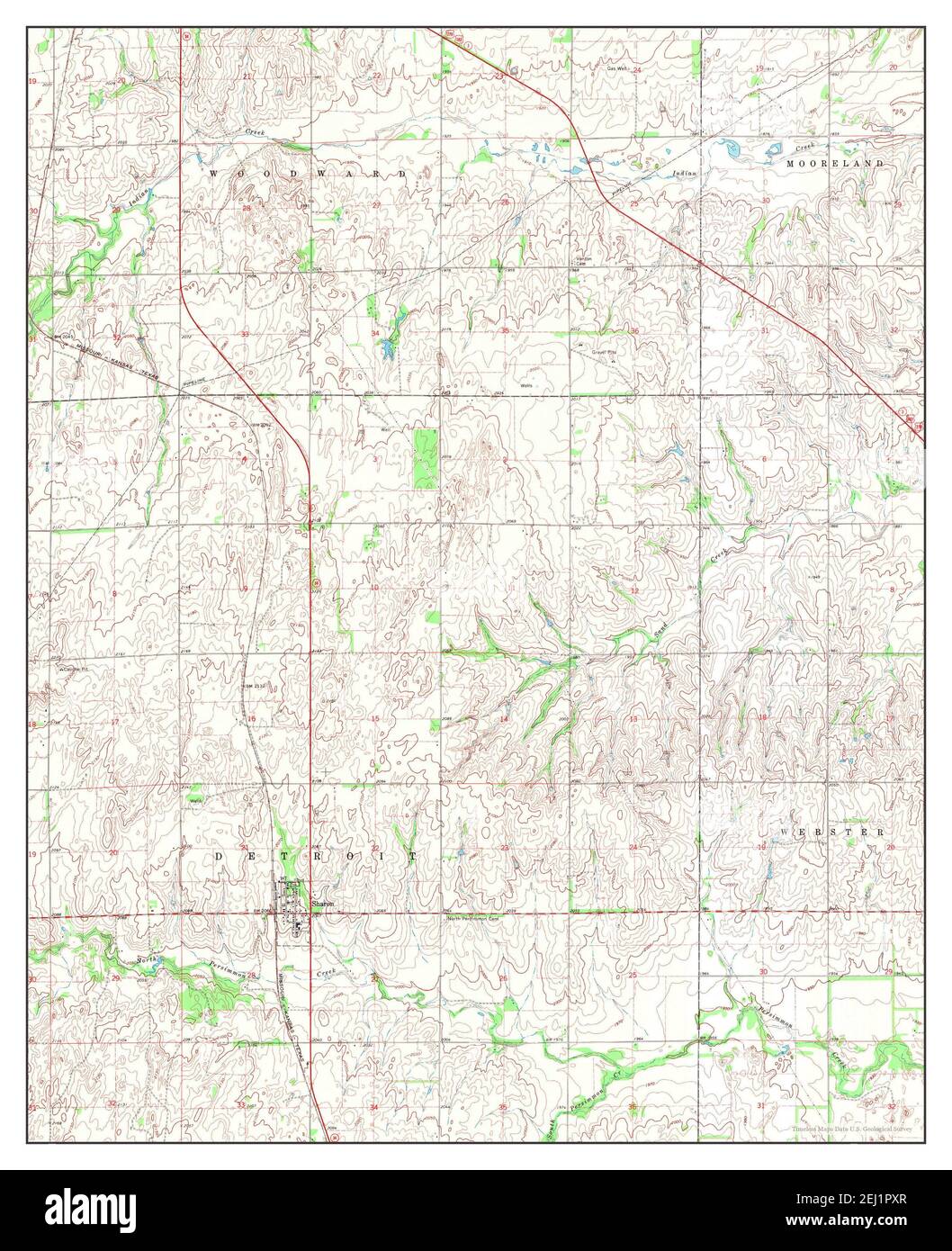 Map of sharon oklahoma hires stock photography and images Alamy