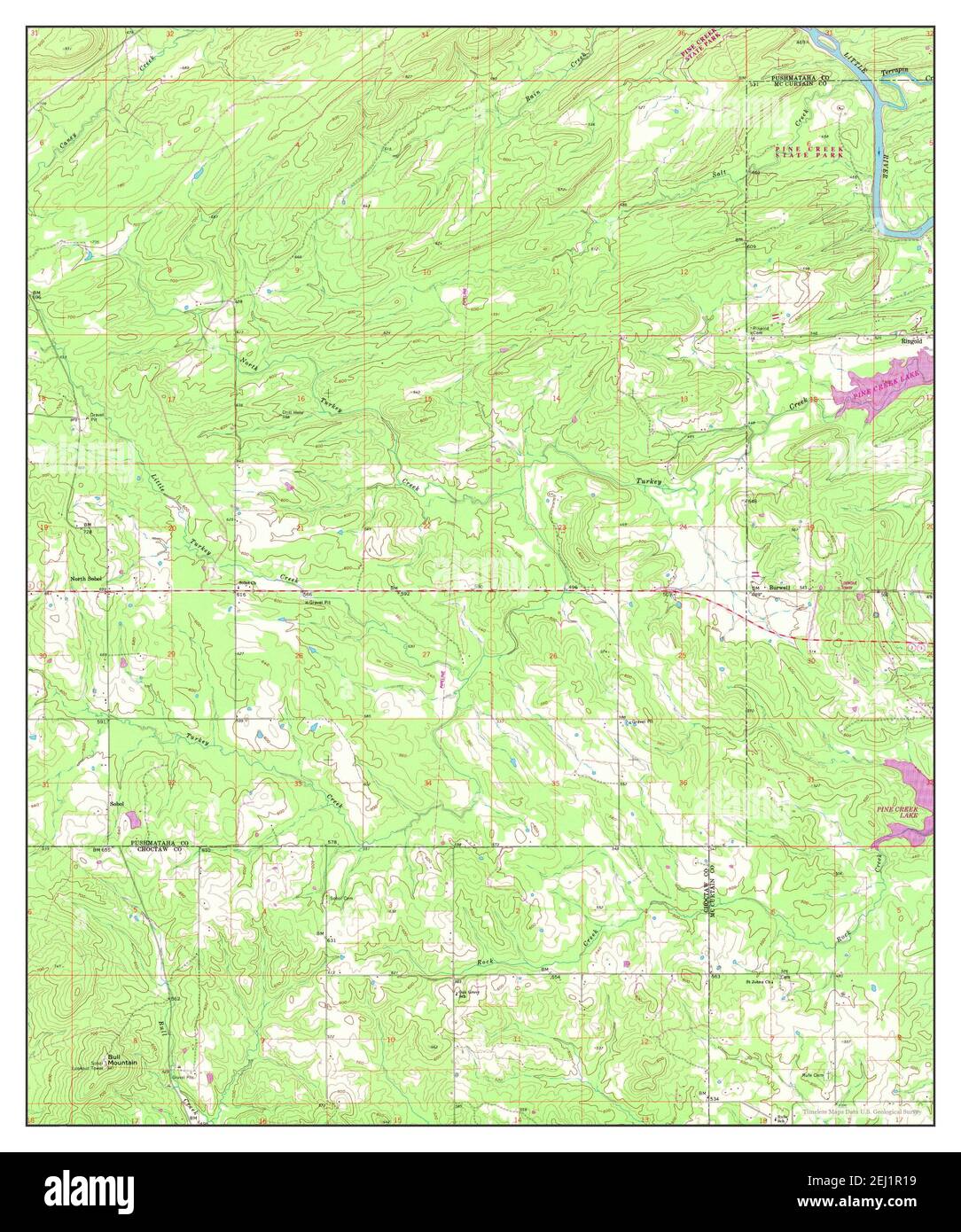 Sobol, Oklahoma, map 1962, 124000, United States of America by