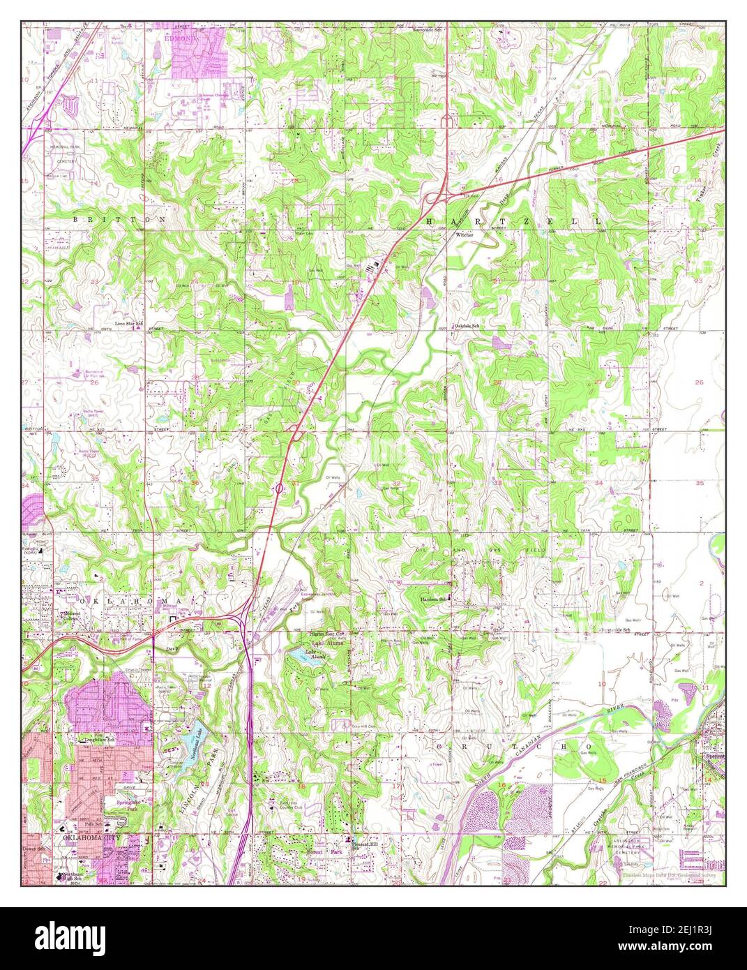 Spencer, Oklahoma, map 1956, 124000, United States of America by