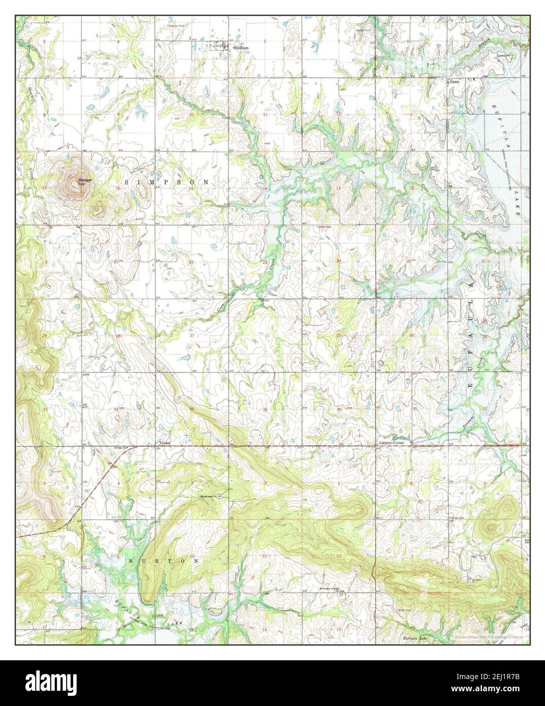 Stidham, Oklahoma, map 1963, 124000, United States of America by