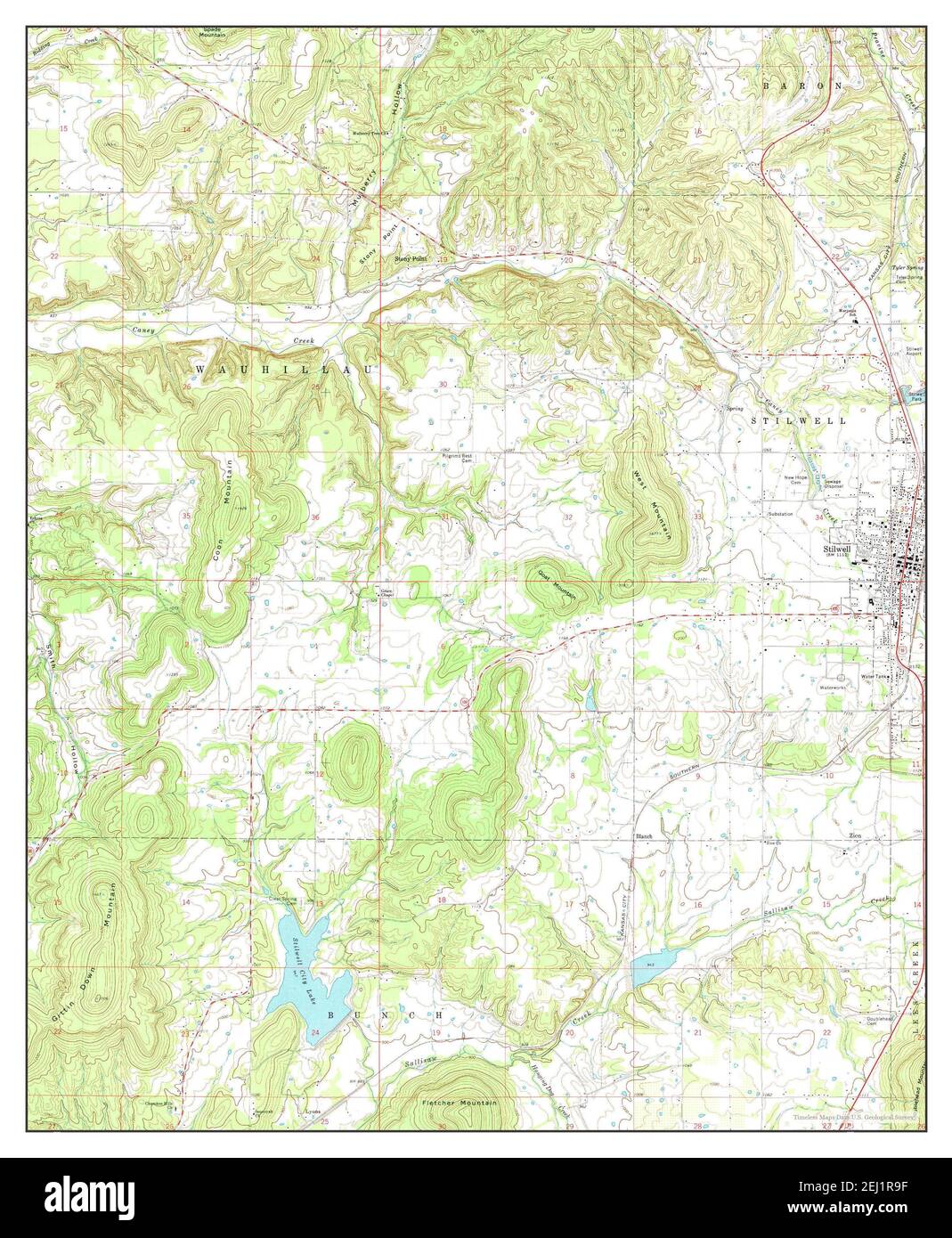 Stilwell West, Oklahoma, map 1972, 124000, United States of America by