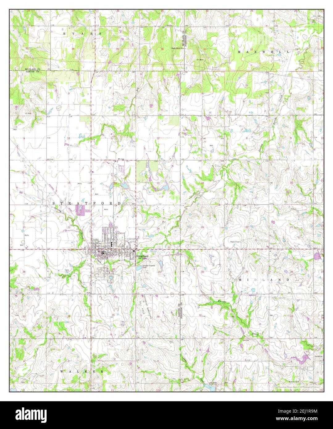 Stratford, Oklahoma, map 1967, 1:24000, United States of America by ...