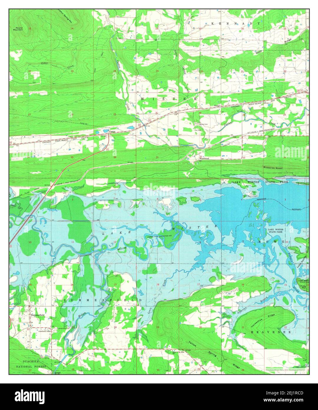 Summerfield, Oklahoma, map 1965, 124000, United States of America by